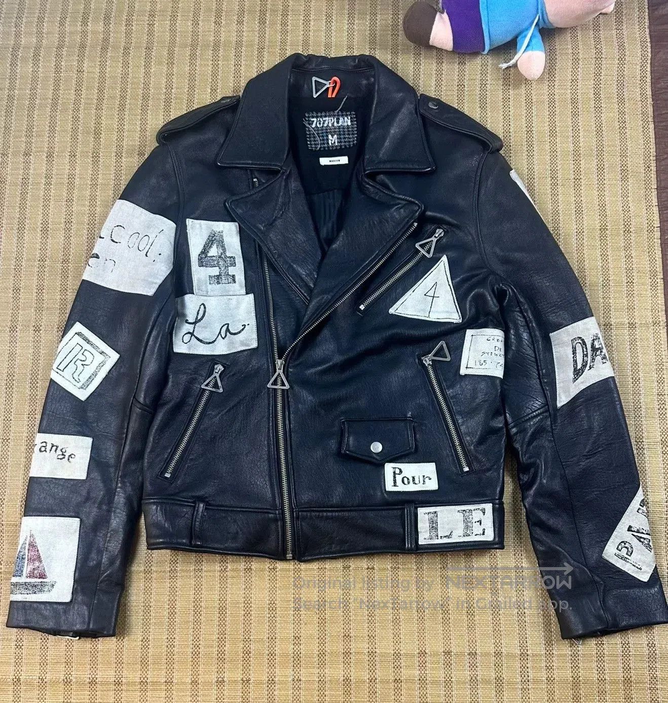 VINNY's Vintage Biker Men's Leather Jacket. Size US M / EU 48-50 / 2 - 1 Thumbnail