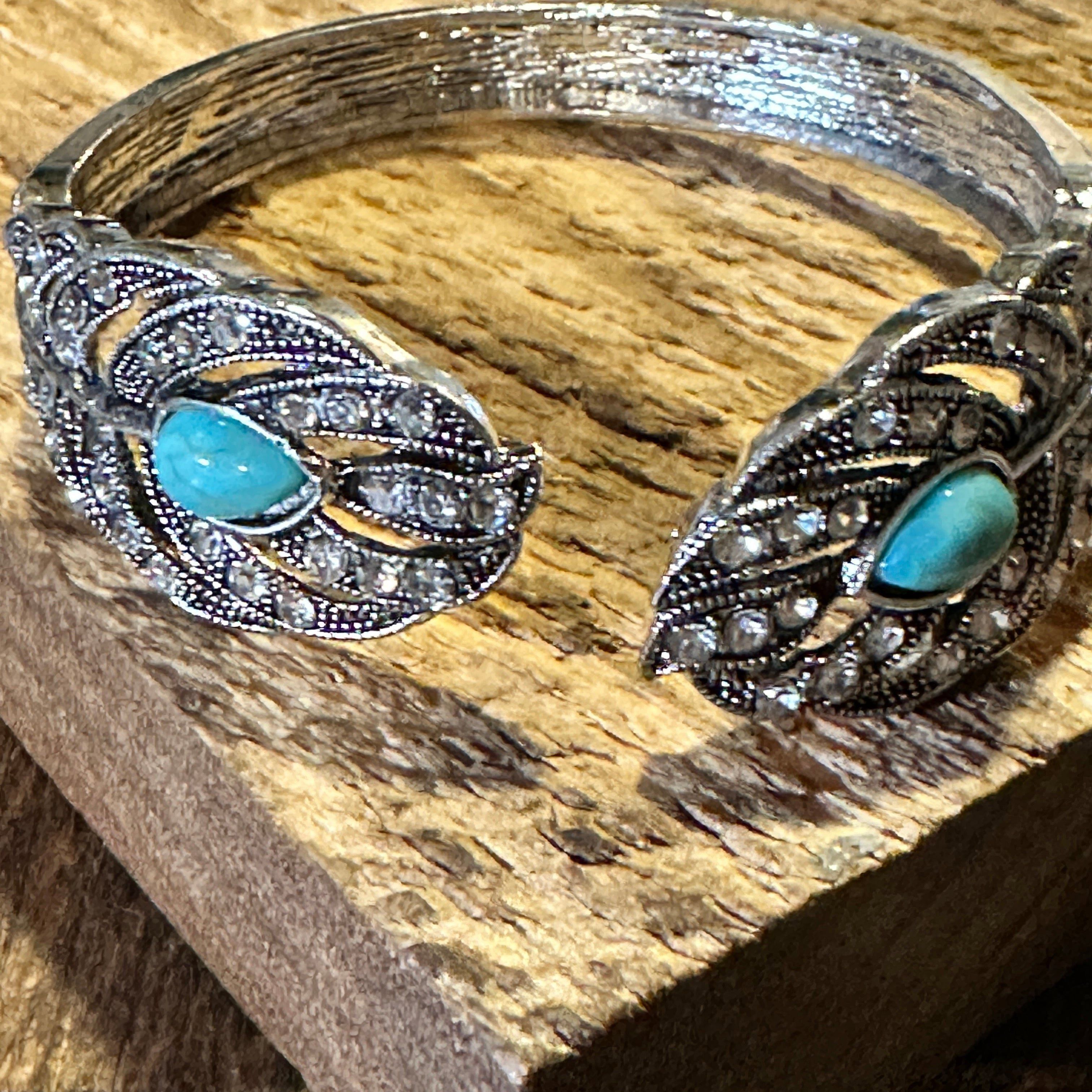 Other Boho Vintage Southwestern Cowgirl Crystal CZ Cuff Bracelet, Size ONE SIZE - 2 Thumbnail