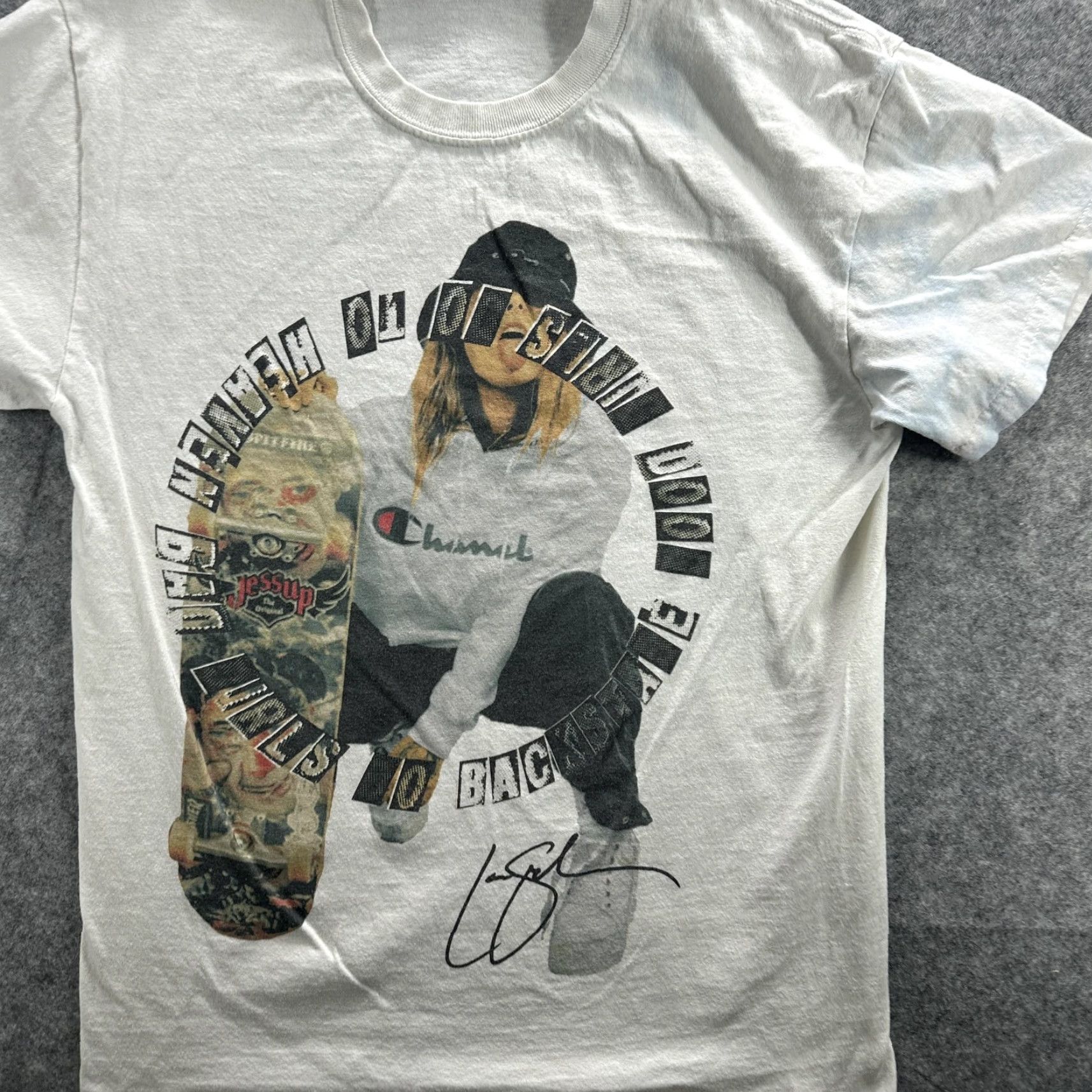 Champion Champion Skateboard Shirt Mens Large White Graphic Skater Streetwear Tee Size US L / EU 52-54 / 3 - 2 Thumbnail
