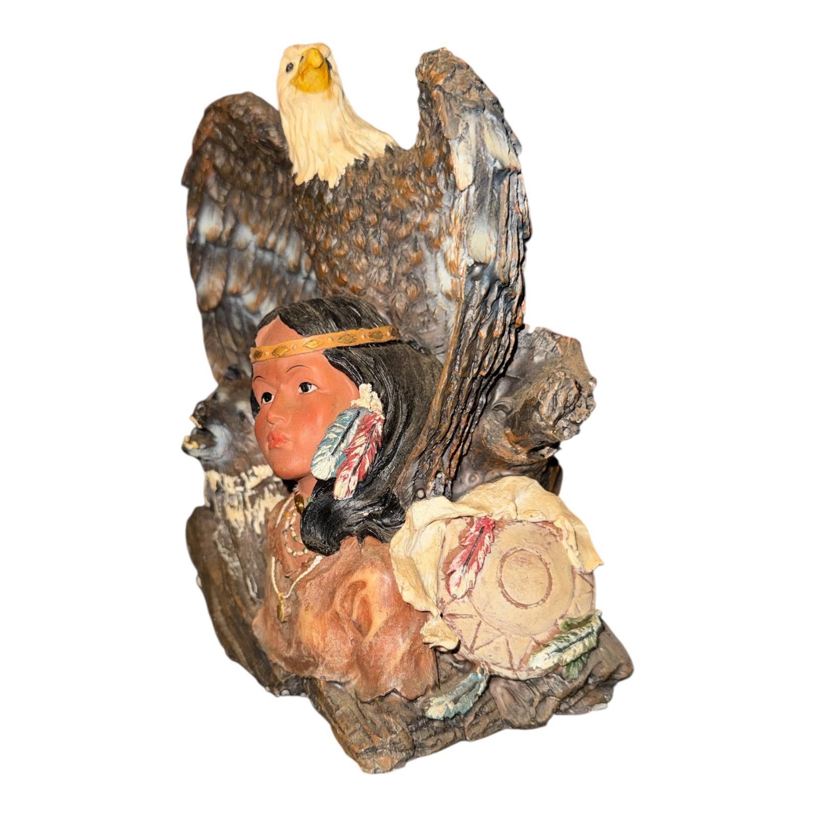 The Unbranded Brand Decorative Native American Inspired Sculpture with Eagle and Size ONE SIZE - 2 Thumbnail