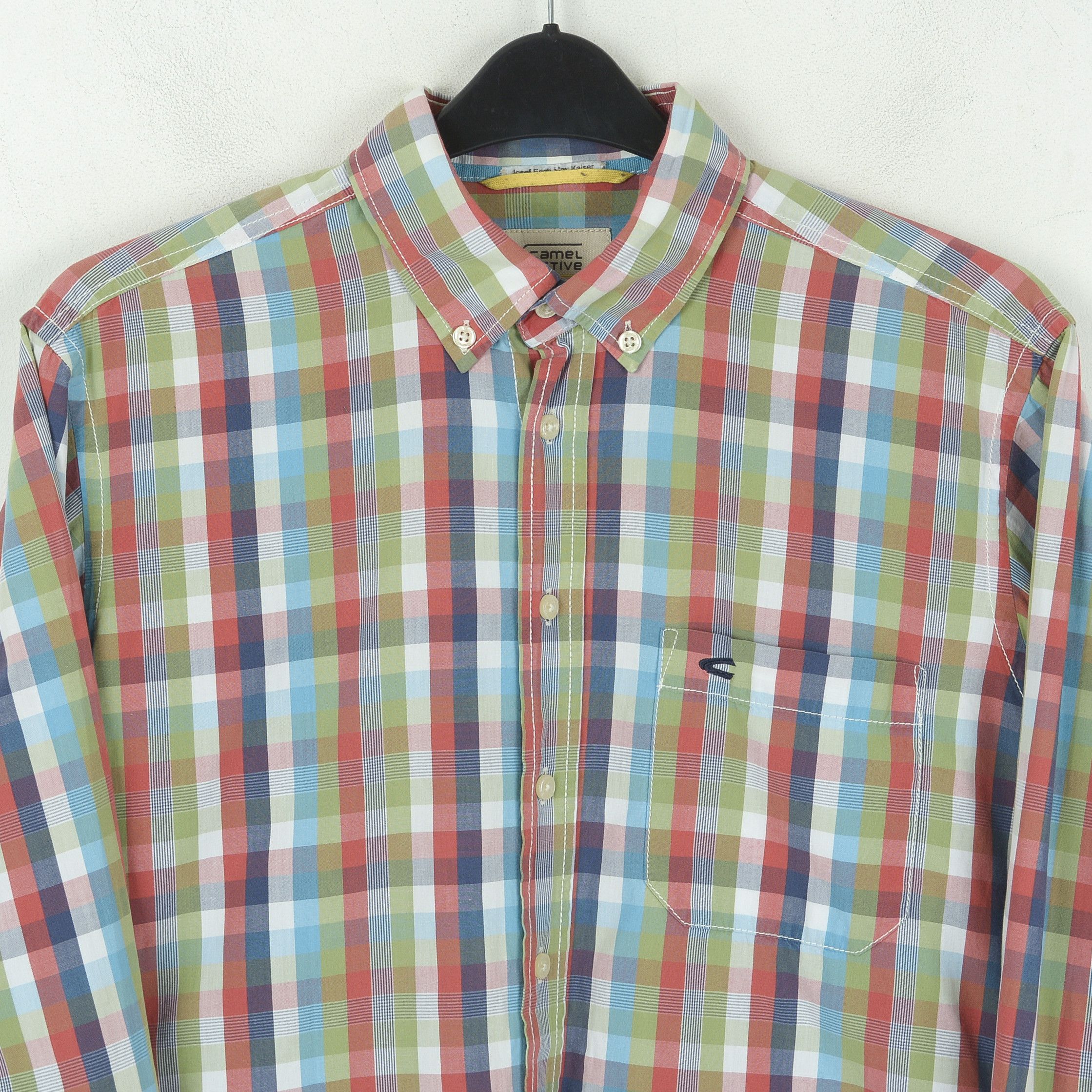 Camel × camel active Men Casual Shirt Long Sleeved Check Multicolour Button Dress Size US M / EU 48-50 / 2 - 2 Thumbnail