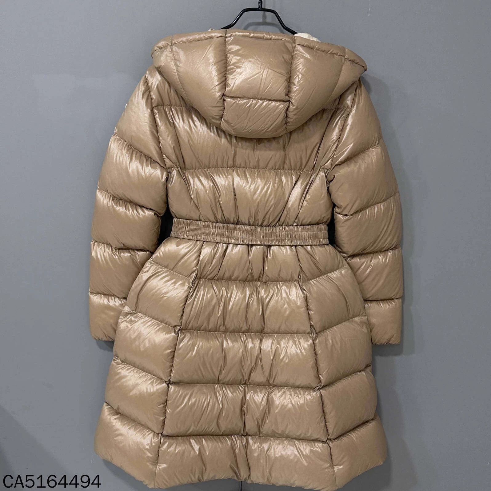 Moncler Moncler Bellevue Gold Brown Waist-Cinched Long Down Coat Size S / US 4 / IT 40 - 3 Thumbnail