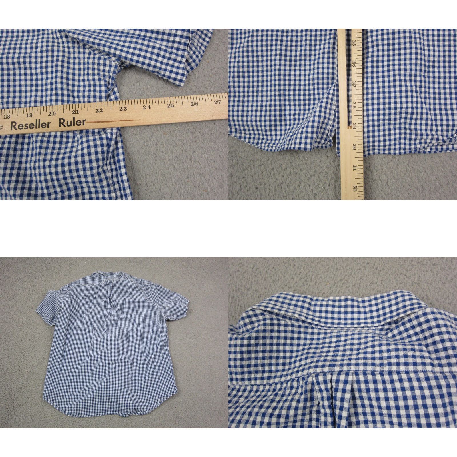 Polo Ralph Lauren Ralph Lauren Shirt XL Blue Orange Pony Check Gingham Mens Button-Up Short Sleeve Collared Polo Shirt Classic Fit Clothing Size US XL / EU 56 / 4 - 8 Thumbnail