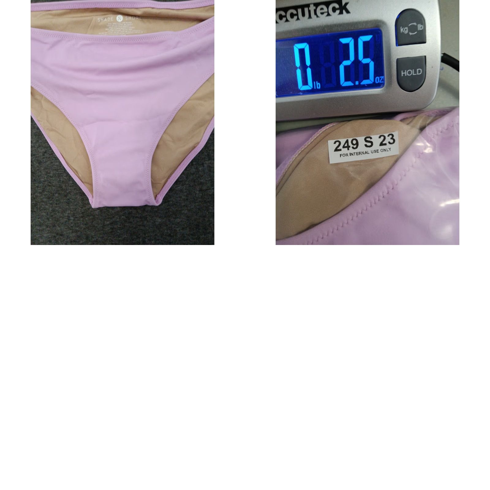 Vintage Shade & Shore Bikini Bottom Swimsuit XL Purple Solid Nylon Spandex Women Beach 16-18 Adult Women's Bottom Strap Lined Lightweight Stretching Comfort Size 40" / US 18 - 8 Thumbnail
