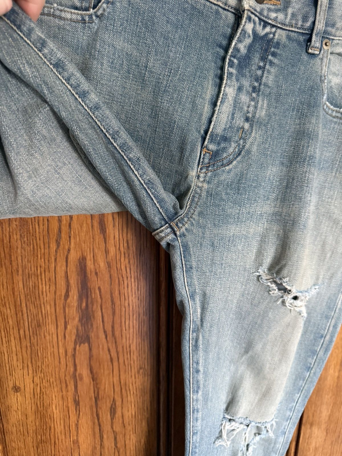 Saint Laurent Paris FW16 Saint Laurent Palladium trash crash ripped D02 jeans Size US 31 - 17 Thumbnail