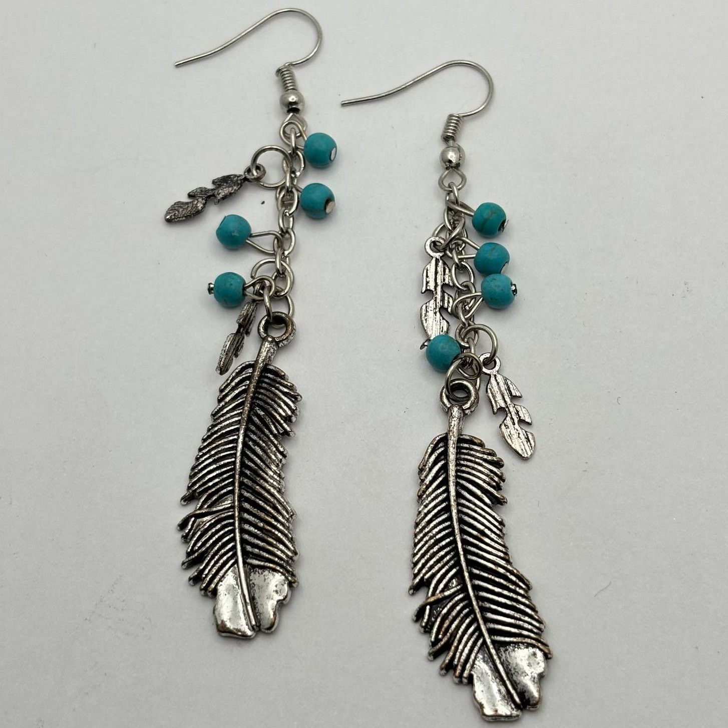 Other Vintage Silver & blue western earrings Size ONE SIZE - 4 Thumbnail