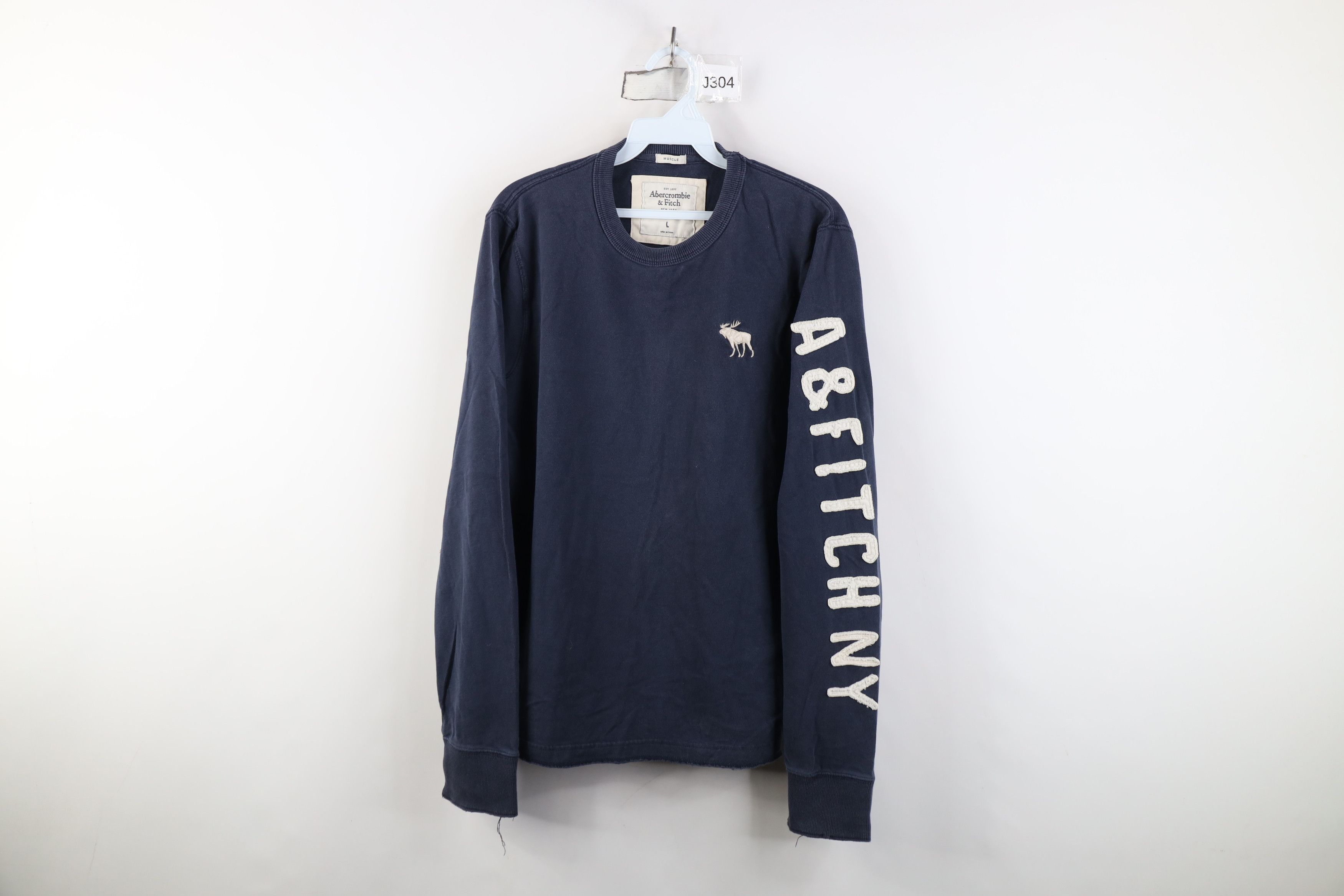 Abercrombie & Fitch Vintage Y2K Abercrombie & Fitch Long Sleeve T-Shirt Blue Size US L / EU 52-54 / 3 - 1 Thumbnail