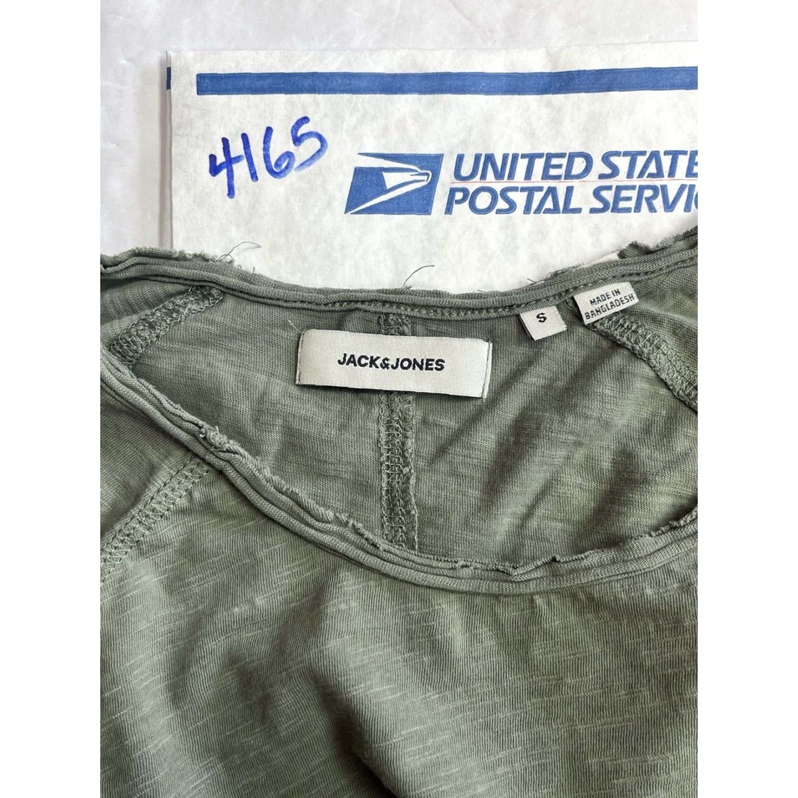 Jack & Jones Jack & Jones T-Shirt Green Short Sleeve Crewneck Front Pocket Men's Size S Size US S / EU 44-46 / 1 - 7 Thumbnail