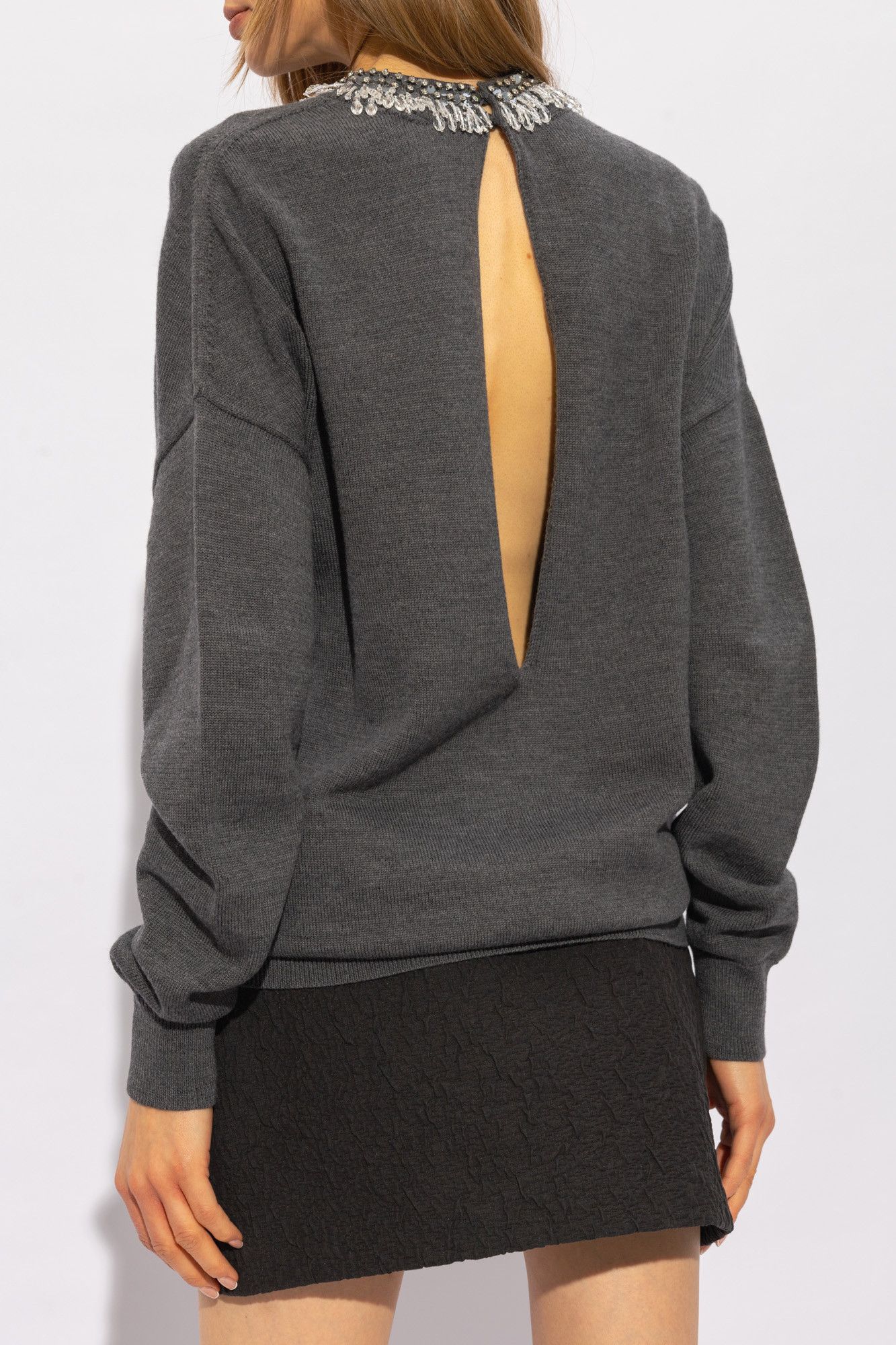 Gucci o1la5ras0526 Fine Knit Wool Jumper in Grey Size XXS / US 00 / IT 34 - 4 Thumbnail