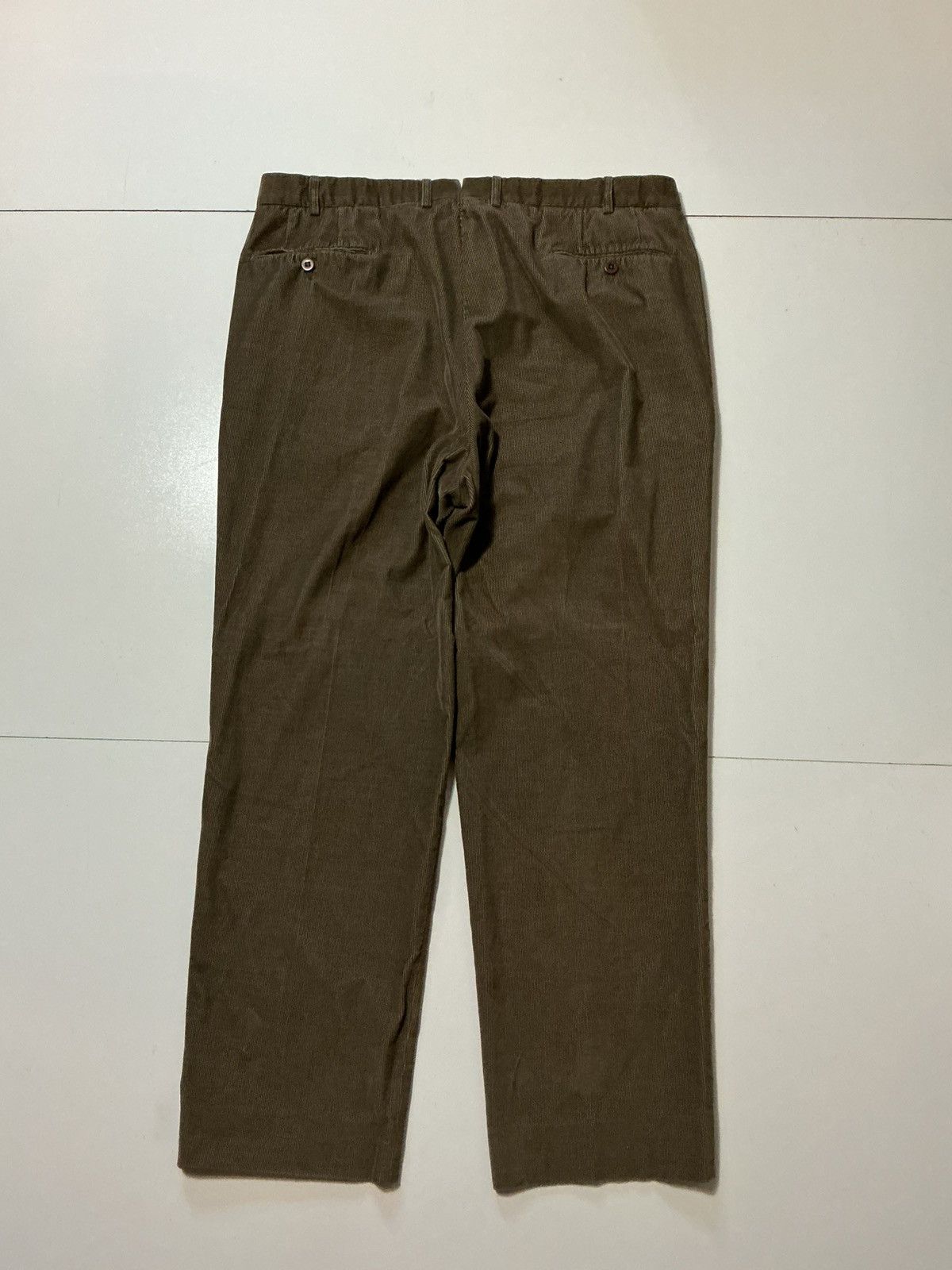 Ermenegildo Zegna Ermenegildo Zegna Brown Corduroy Classic Flat Front Pants Size US 40 / EU 56 - 3 Thumbnail
