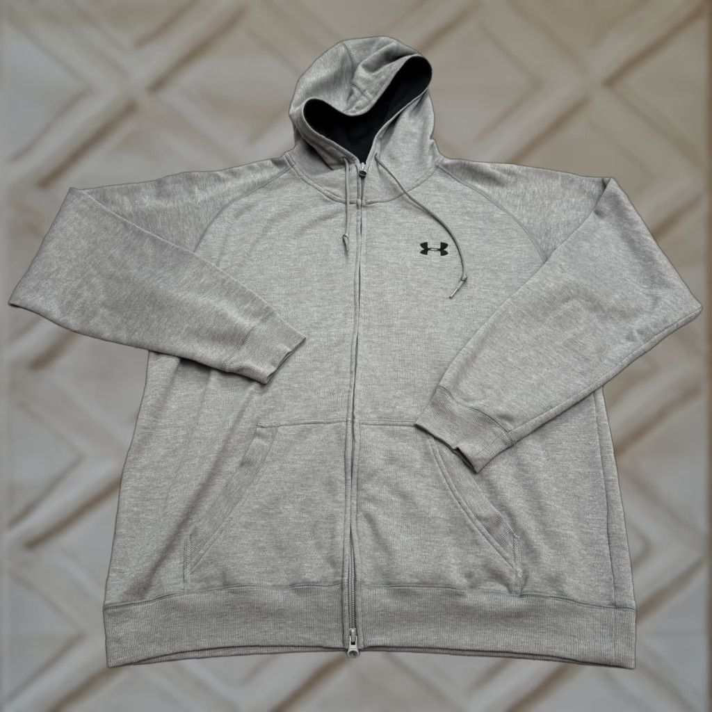 Under Armour Under Armour Hoodie Full Zip Graphic Sweatshirt Mens XL Gray Outdoor Activewear Size US XL / EU 56 / 4 - 1 Thumbnail