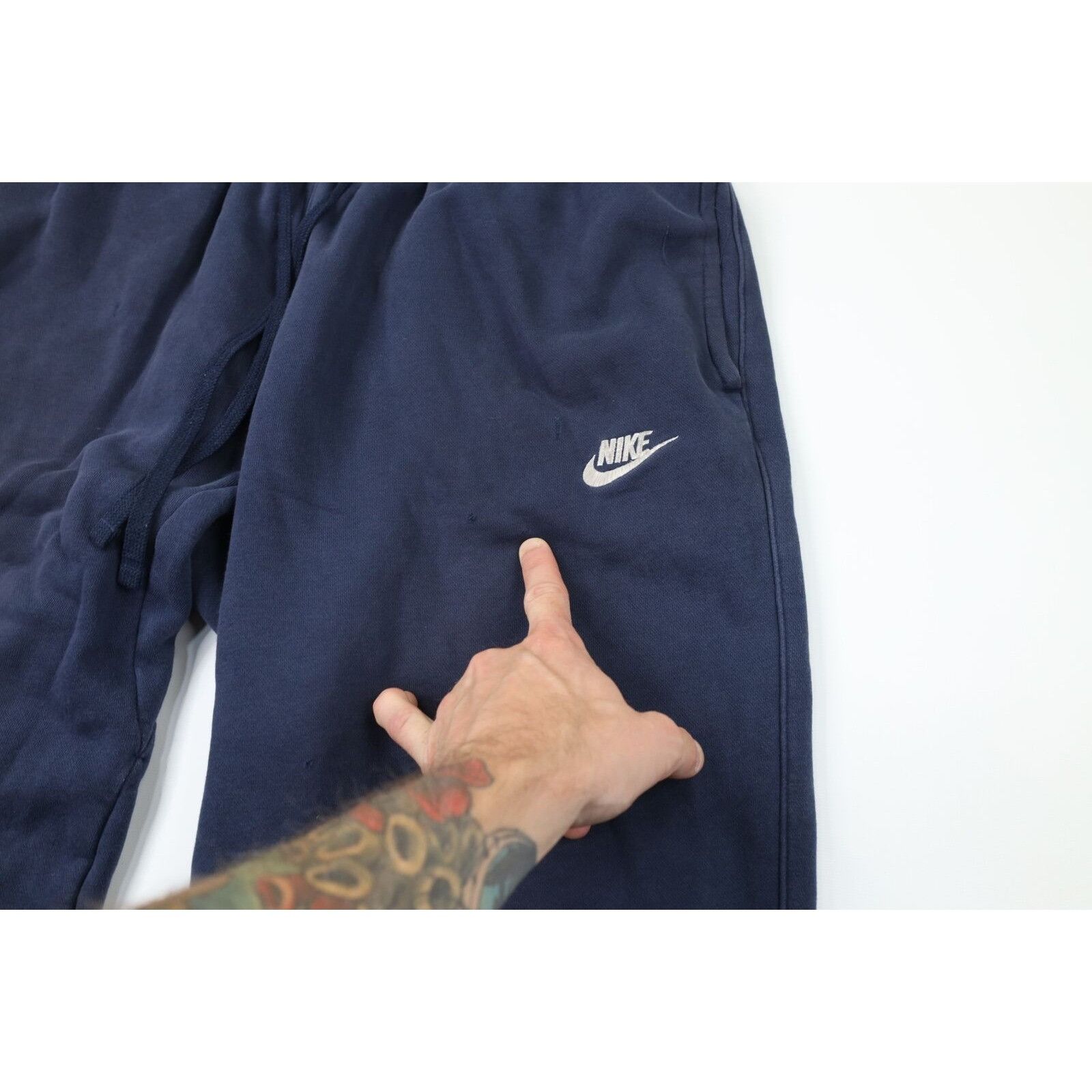Nike × Vintage Vintage Nike Distressed Spell Out Swoosh Sweatpants Joggers Size US 36 / EU 52 - 5 Thumbnail