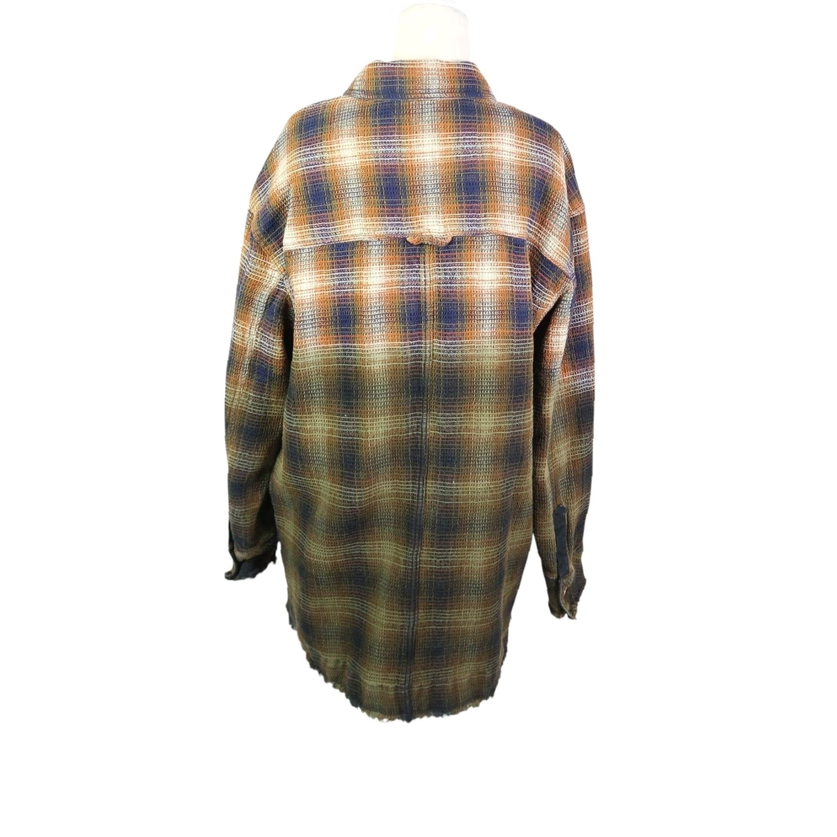 Free People Free People Anneli Plaid Shirt Jacket L Womens Cotton Button Front Casual Bohemian Shirt Jacket Size L / US 10 / IT 46 - 5 Thumbnail