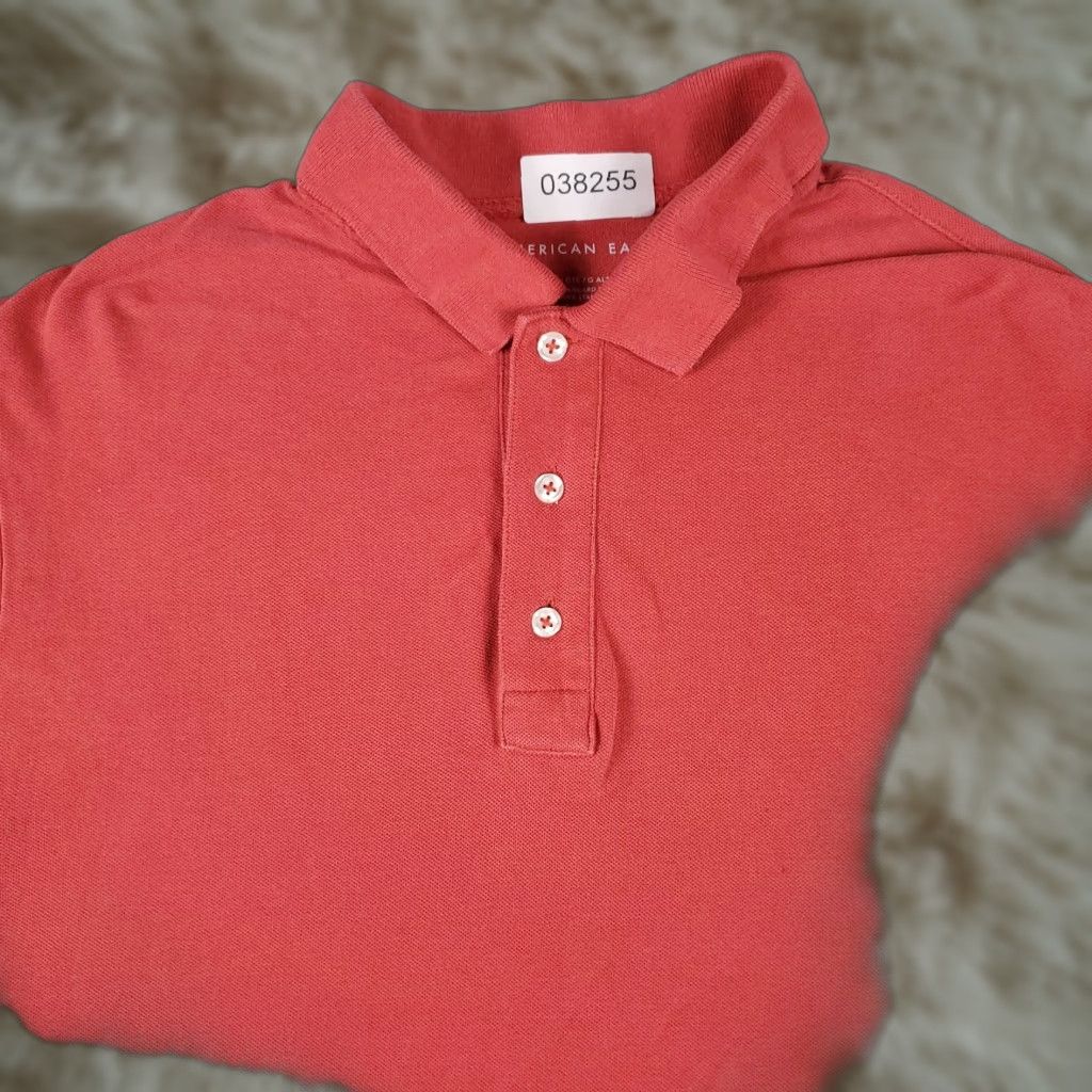 American Eagle Outfitters American Eagle Shirt Mens Size LT Red Short Sleeve Polo Casual Adult Size US L / EU 52-54 / 3 - 1 Thumbnail