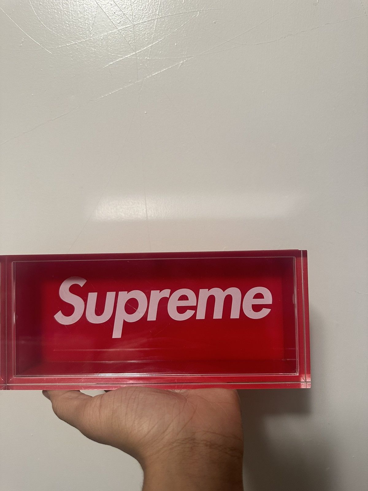 image of Supreme Lucite Box ( Damaged) in Red, Men's