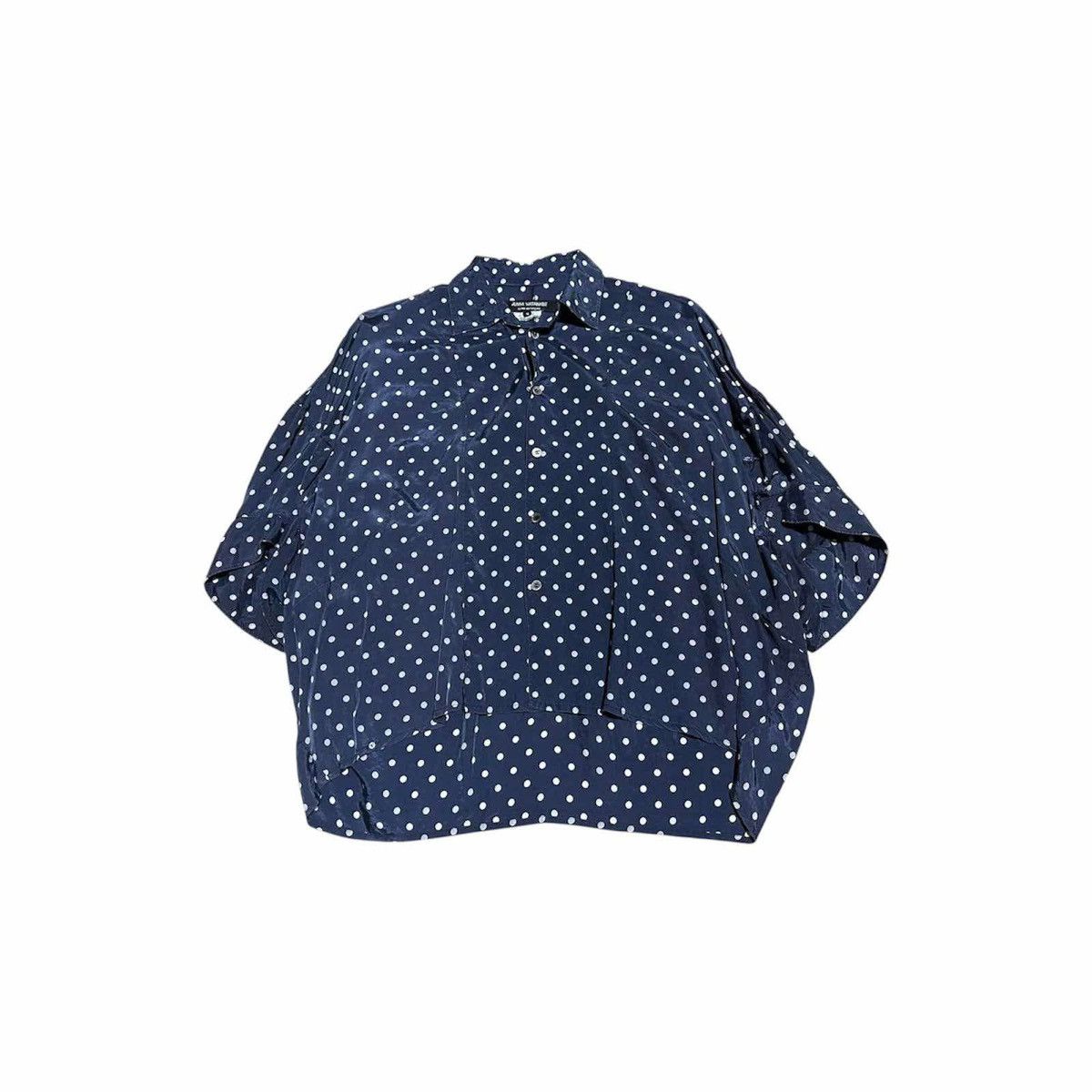 トップス JUNYA WATANABE COMME des GARCONS - dot Junya Watanabe Comme Des Garcons Blue Dotted Sheer Silk