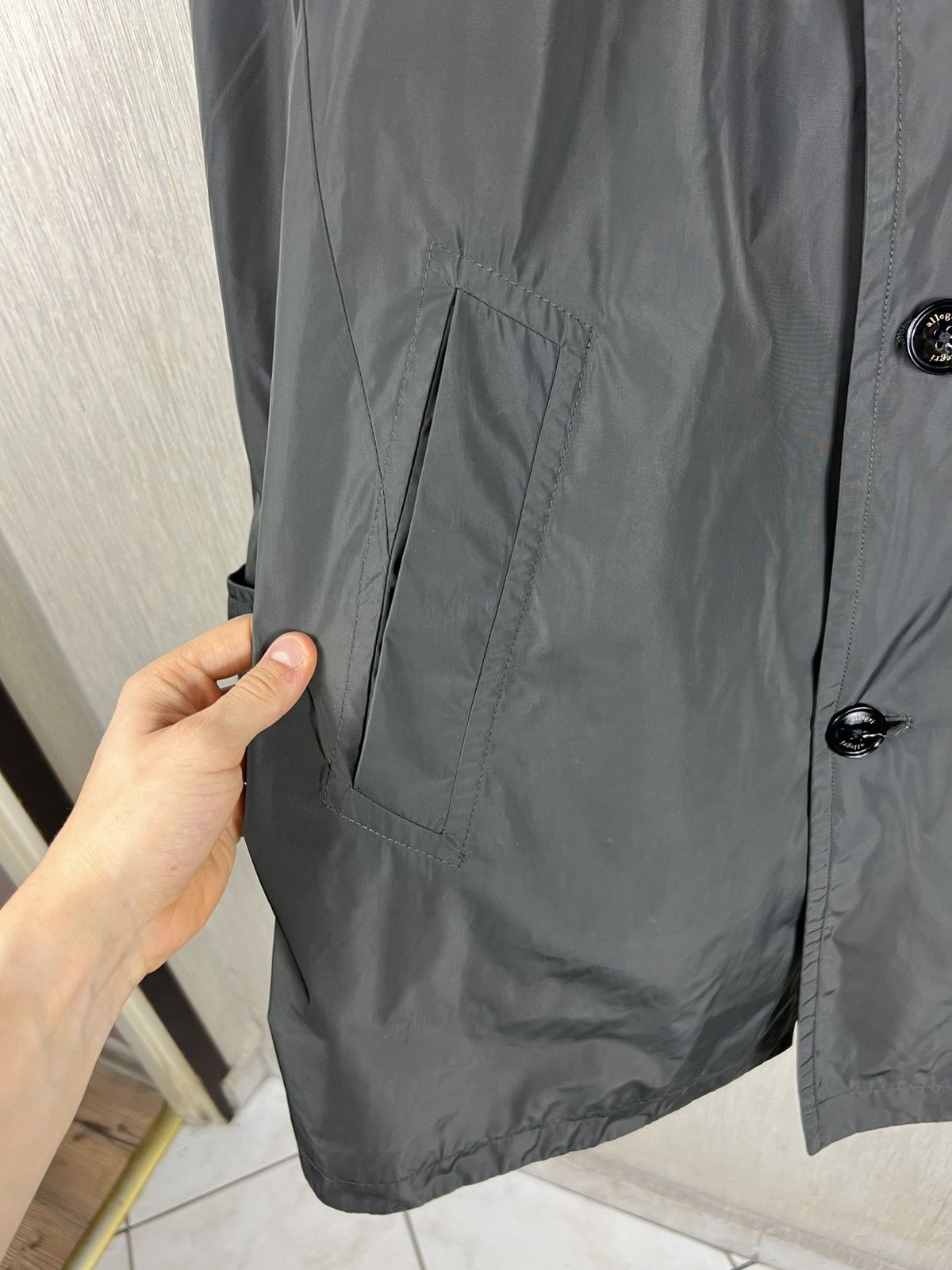 Allegri Allegri nylon long raincoat parka asymmetrical jacket Size US L / EU 52-54 / 3 - 12 Thumbnail