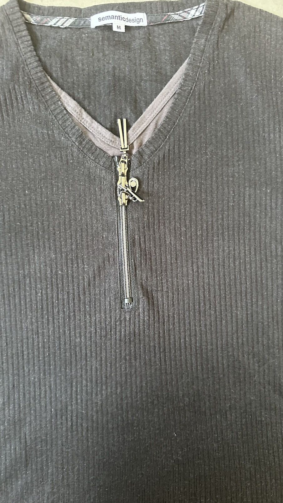 semanticdesign VINTAGE SEMANTIC DESIGN MIDZIPPER DOUBLE LAYER TEE Size US S / EU 44-46 / 1 - 2 Thumbnail
