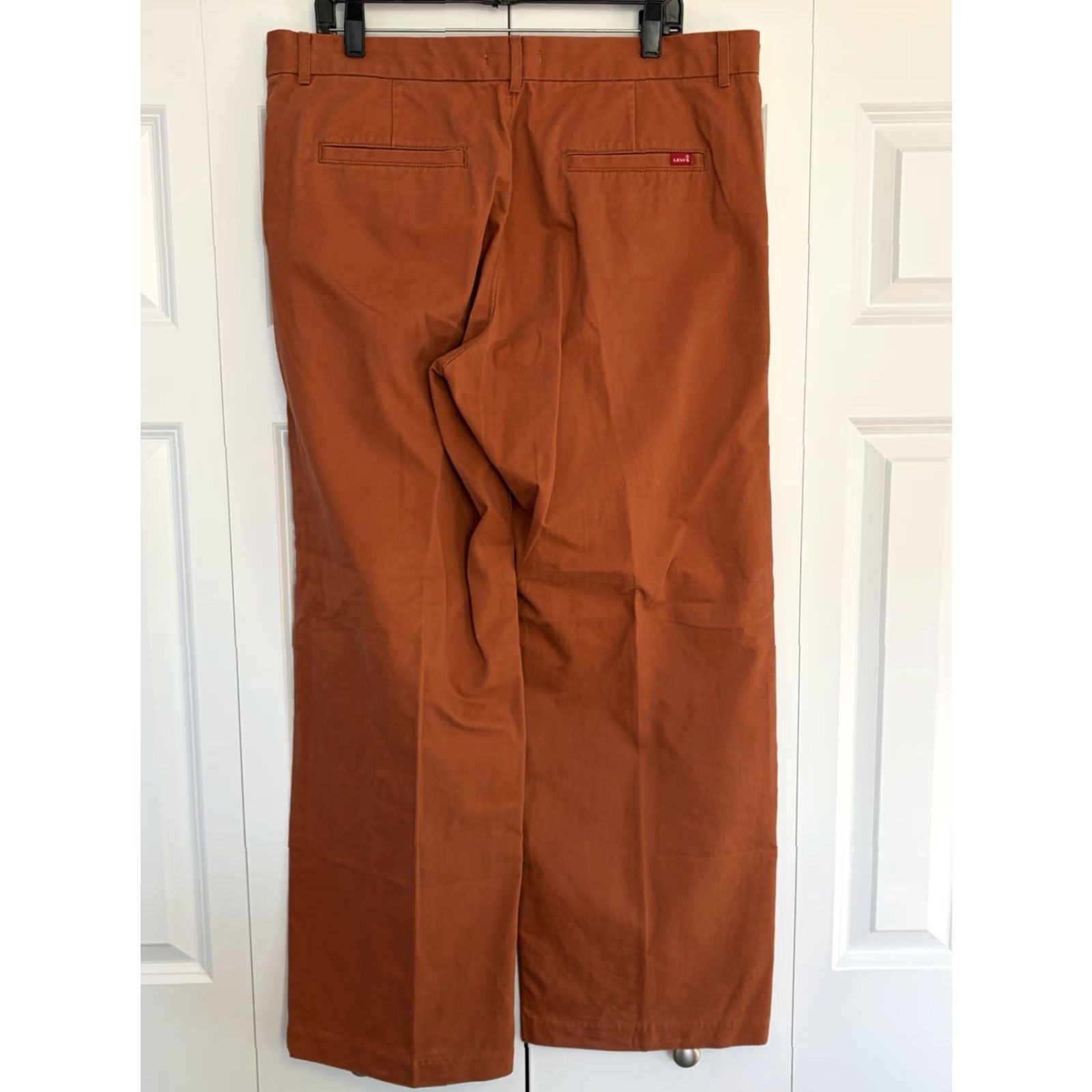 Levi's Levi's Pants Women Orange Mid Rise Baggy Trousers Straight 32x31 Chino Pockets Regular Size Type Regular Size 24" / US 00 / IT 34 - 2 Thumbnail
