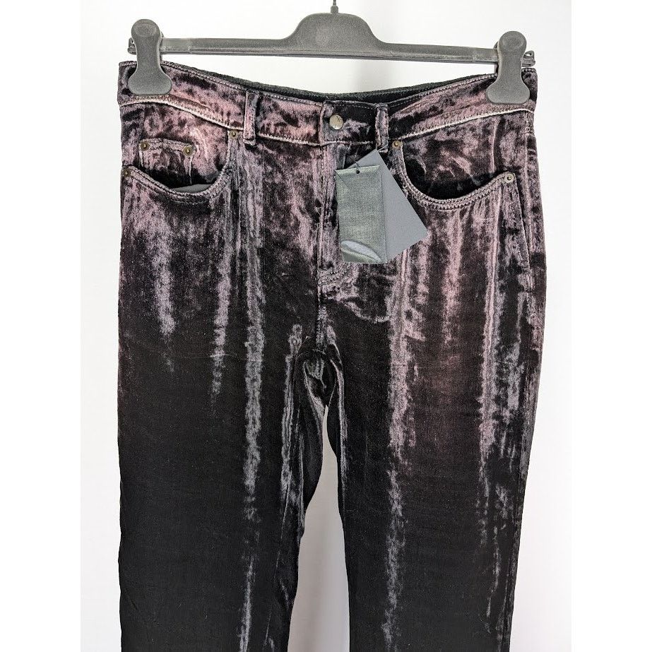 Saint Laurent Paris o1rshd1 Skinny 5 Pockets Pants Devore Pelo Black Light Beach Size US 30 / EU 46 - 3 Thumbnail