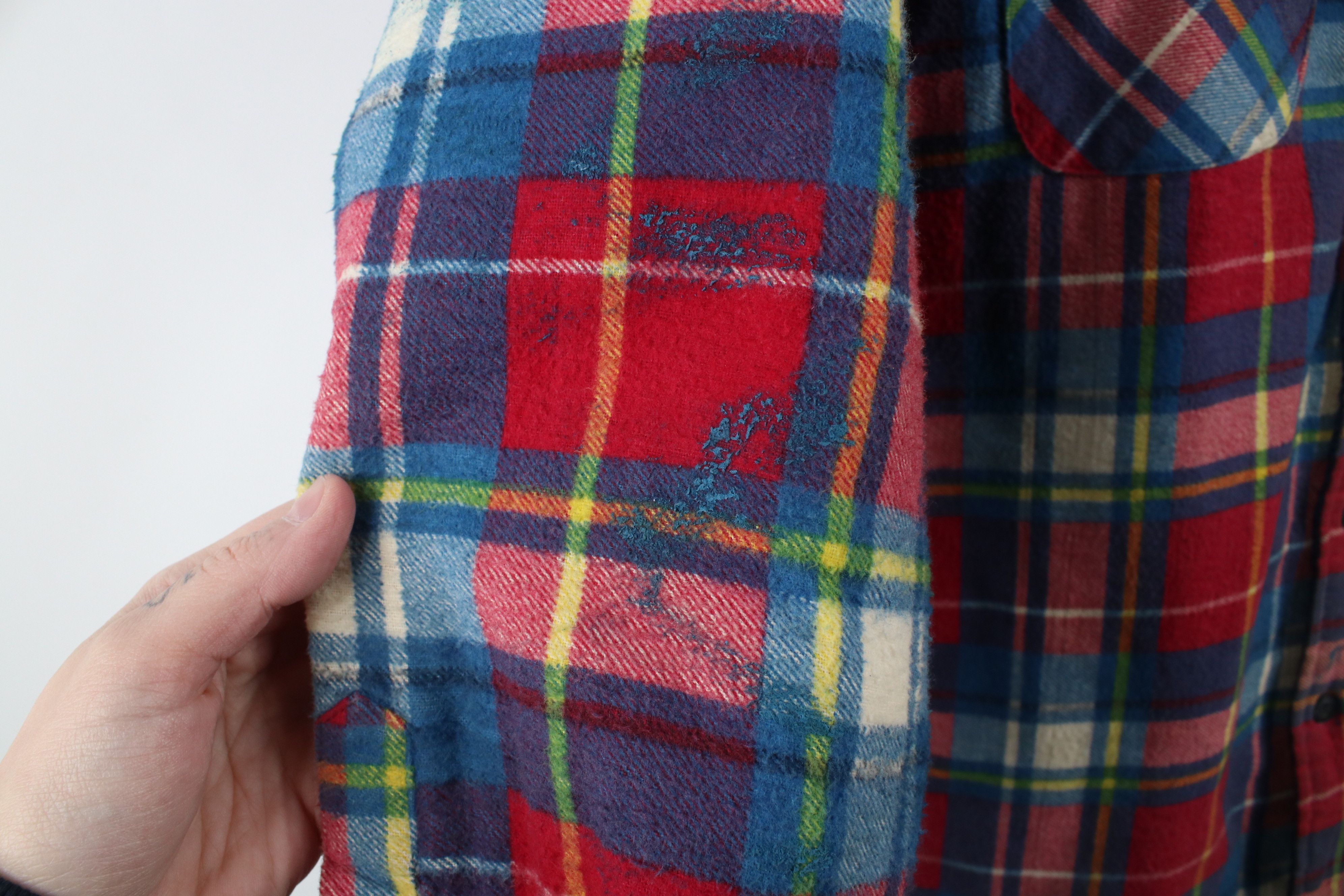 Vintage Vintage 90s Streetwear Flannel Quilted Button Shirt Jacket Size US XL / EU 56 / 4 - 8 Thumbnail
