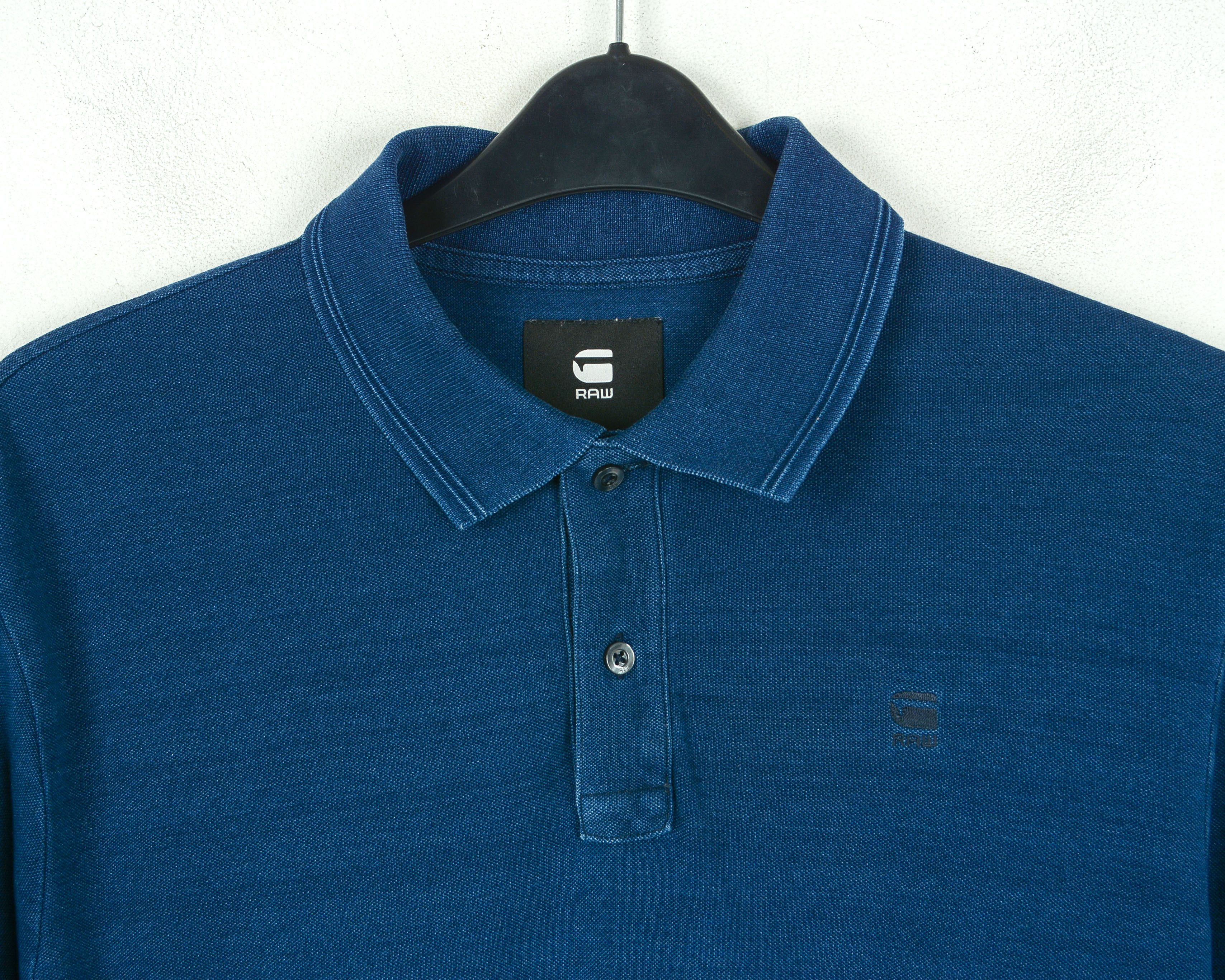 G-Star G STAR RAW Starkon Polo T Shirt Sweatshirt long Sleeve Blue Size US M / EU 48-50 / 2 - 2 Thumbnail