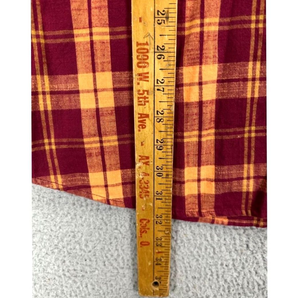 Vintage St. John's Bay Shirt Mens 2XL Red Orange Plaid Button Down Flap Pockets Size US XXL / EU 58 / 5 - 7 Thumbnail