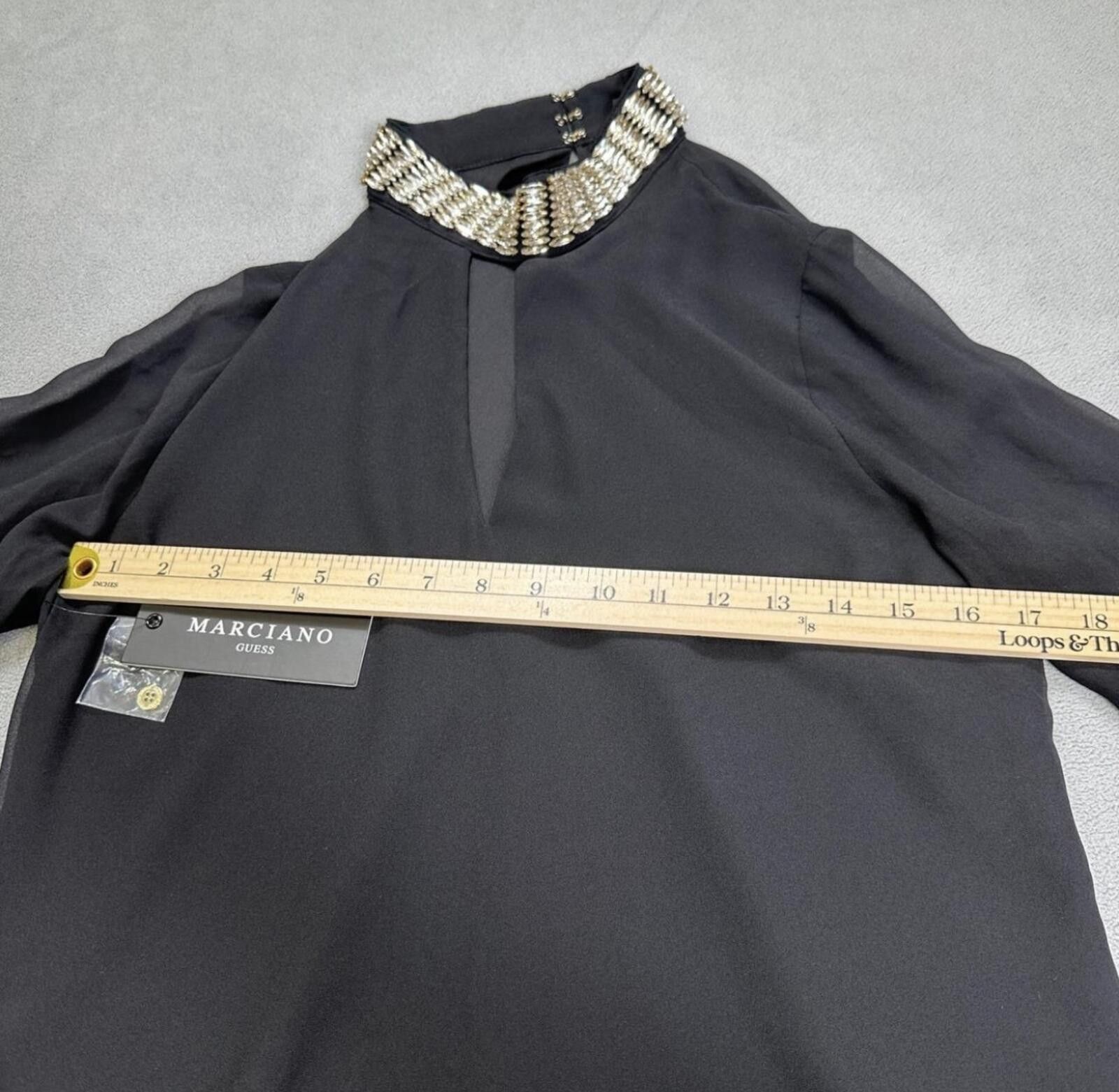 Georges Marciano Marciano Guess Leila Black Tunic Dress Collar NWT Small Size S / US 4 / IT 40 - 6 Thumbnail