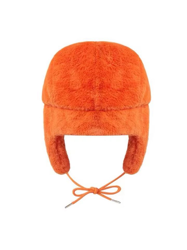 Other Ushanka Hat Orange Cap Trapper Size ONE SIZE - 4 Thumbnail