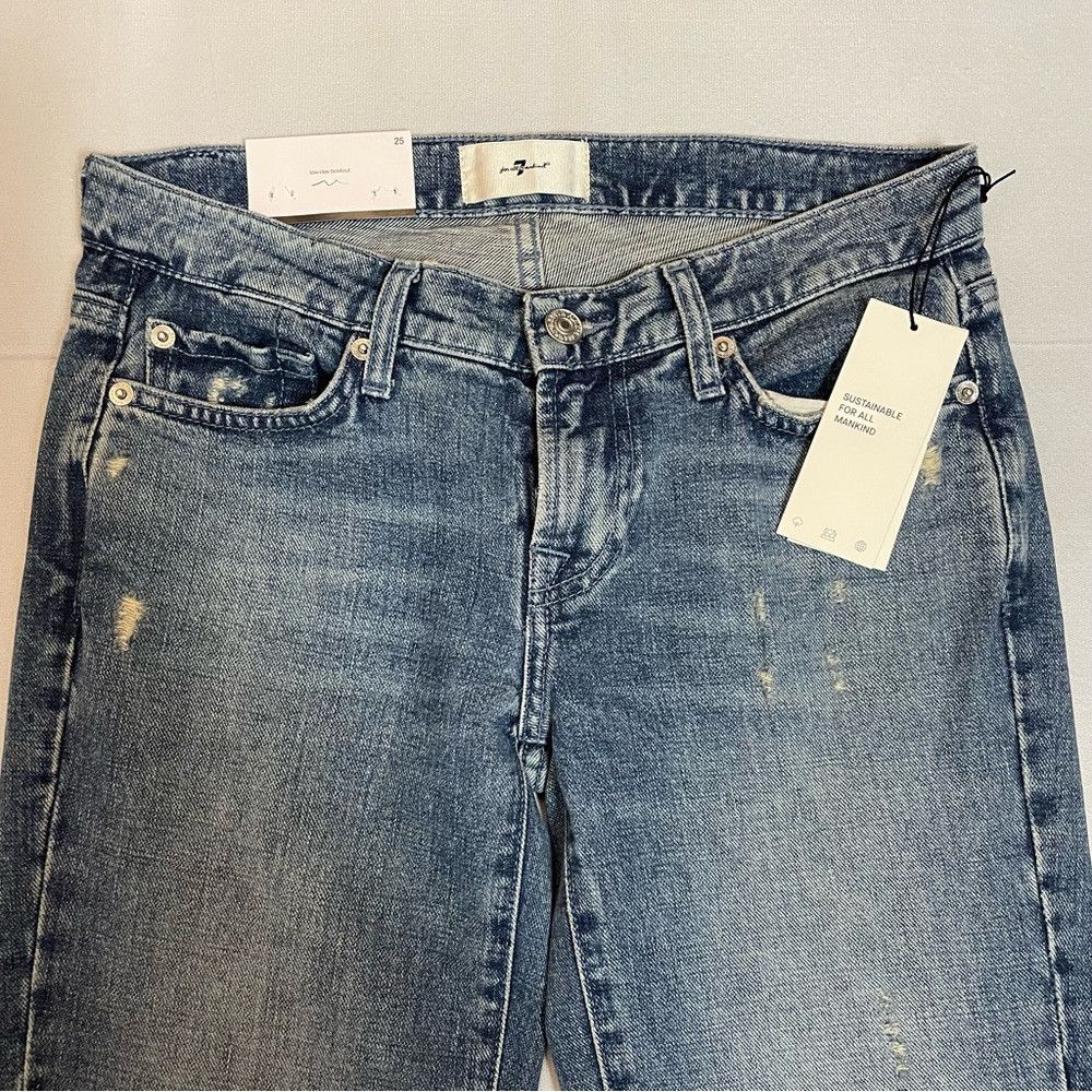 7 For All Mankind NWT New $278 7 For All Mankind Bootcut Beaded Floral Maribe Size 25" / US 0 / IT 36 - 9 Thumbnail
