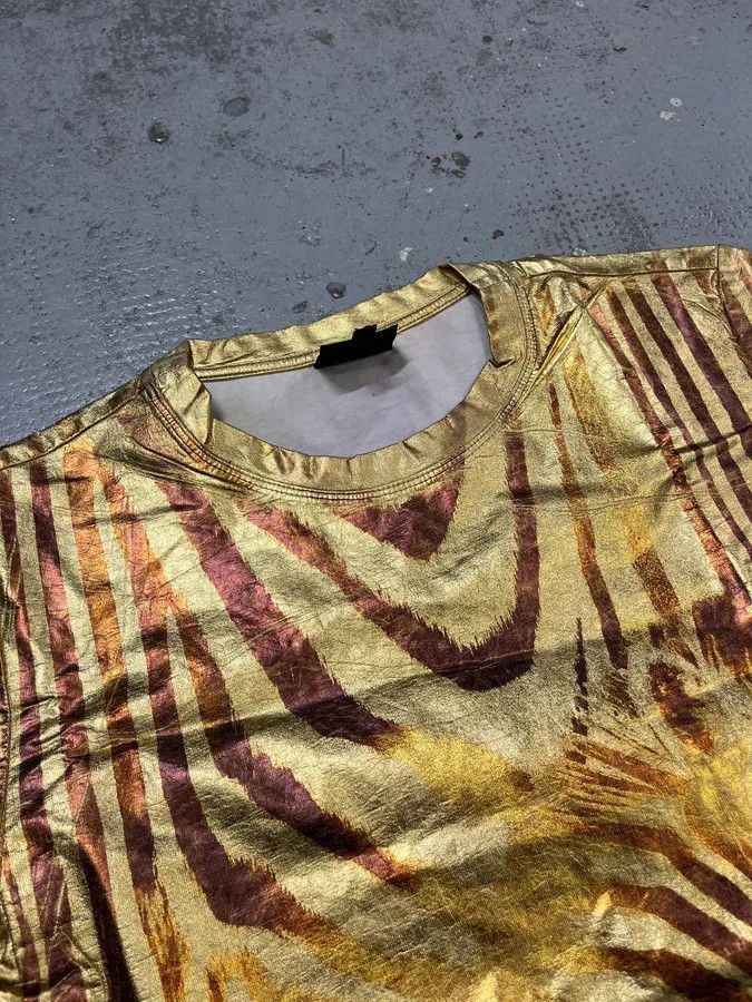 Roberto Cavalli 2010s Cavalli Gold Cotton Zebra Print T-Shirt Size XS / US 0-2 / IT 36-38 - 5 Thumbnail