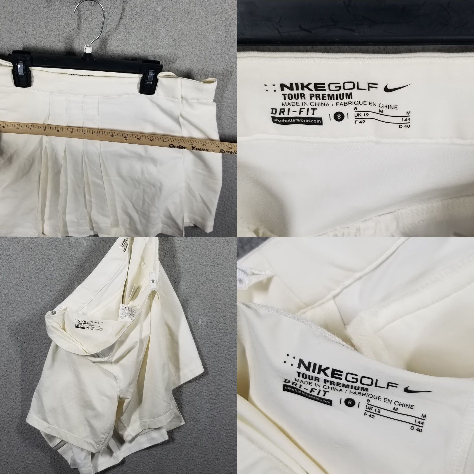 Nike Nike Golf Pleated Skirt Womens 8 White Dri Fit Tour Premium NEW Size 30" / US 8 / IT 44 - 8 Thumbnail