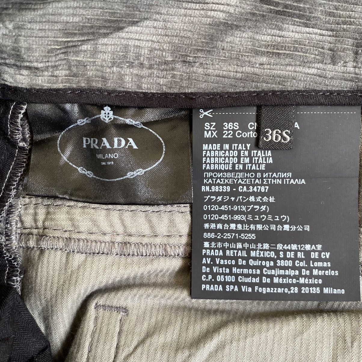 Prada Prada Corduroy Flared Pants Size 29" - 7 Thumbnail