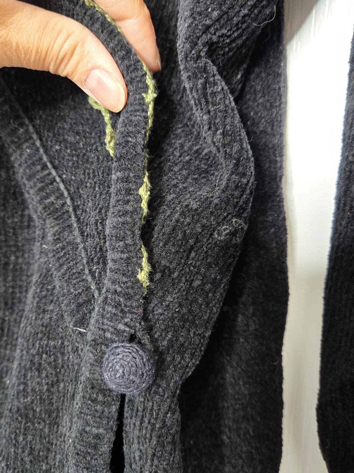 Designer Jeanne Pierre Sweater Women's Medium Cardigan Embroidered Size M / US 6-8 / IT 42-44 - 6 Thumbnail