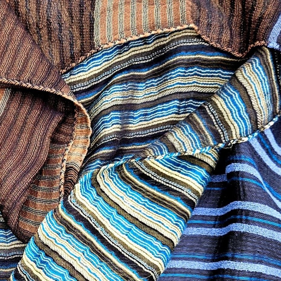 Etro Vintage Etro Milano 40% Silk Woven Stripe Shawl 26 x 80" Size ONE SIZE - 14 Thumbnail