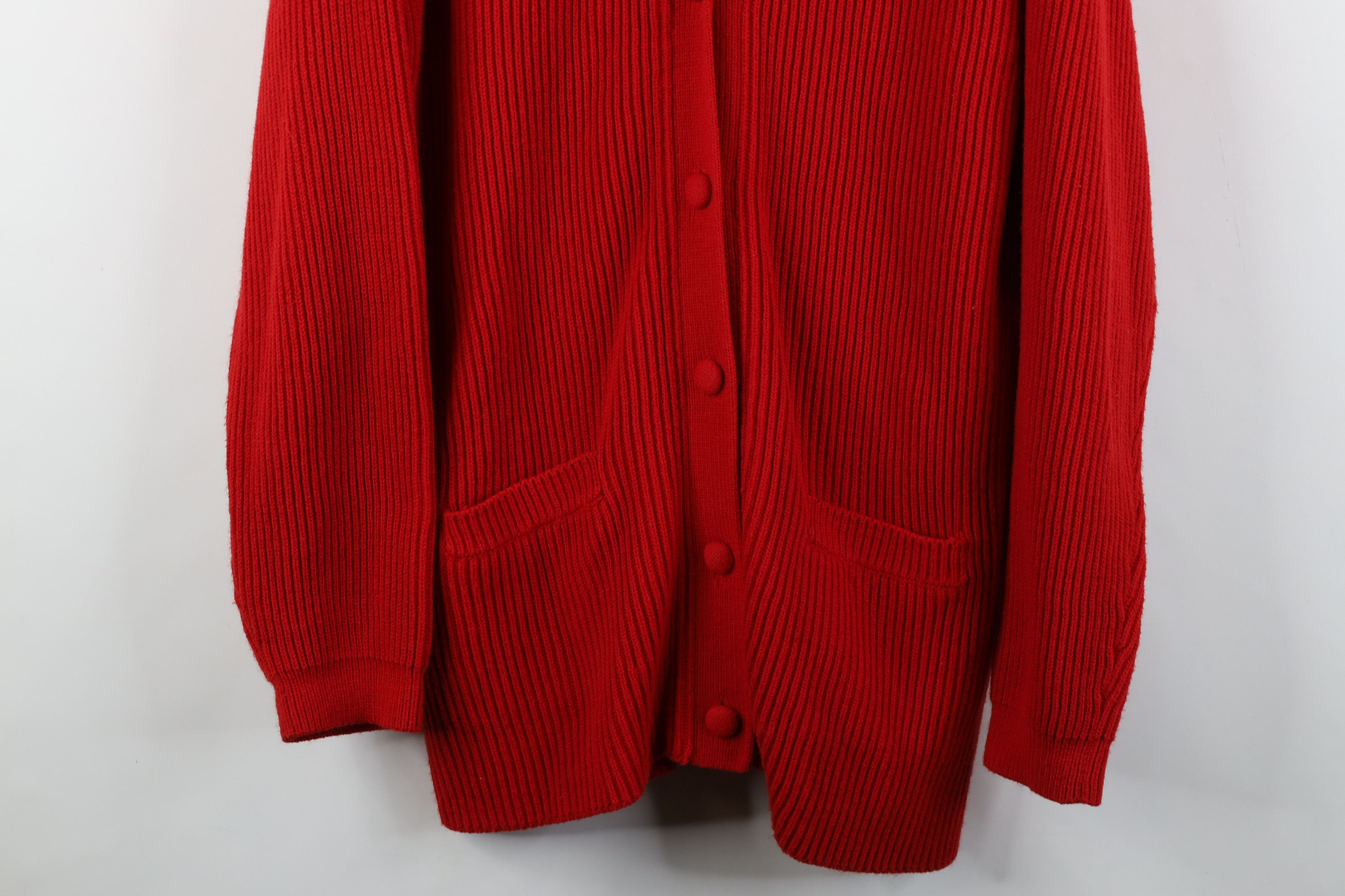 Vintage Vintage 90s Streetwear Chunky Ribbed Knit Cardigan Sweater Size L / US 10 / IT 46 - 3 Thumbnail