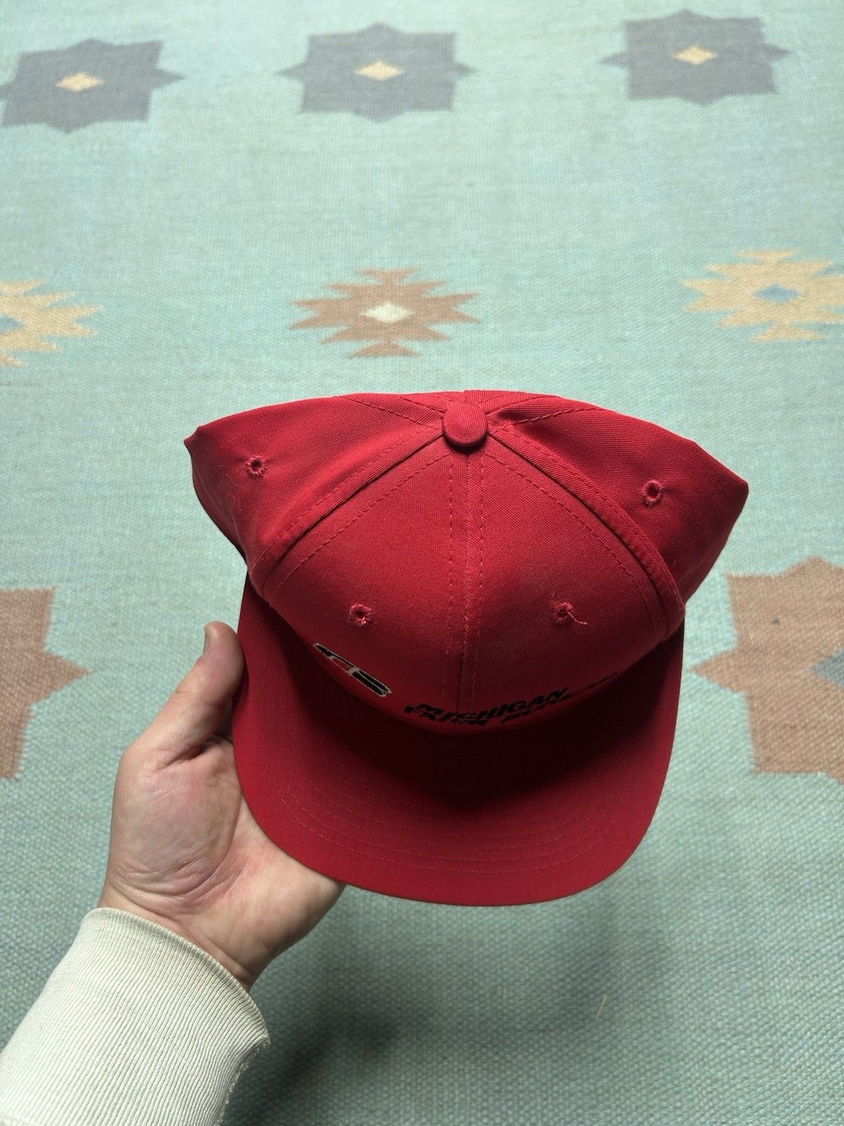 Vintage Vintage SnapBack hat Michigan farm bureau red embroidered Size ONE SIZE - 3 Thumbnail