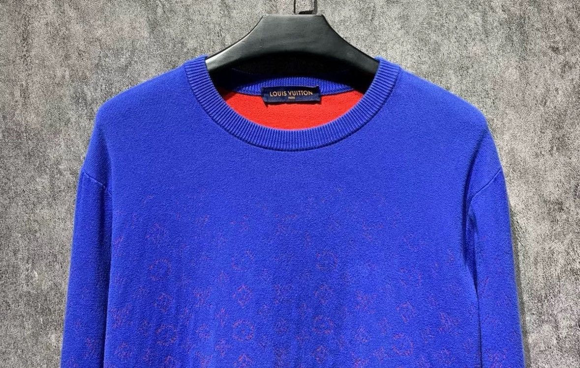 Louis Vuitton Louis Vuitton Red blue gradient knitted sweater Size US L / EU 52-54 / 3 - 6 Thumbnail