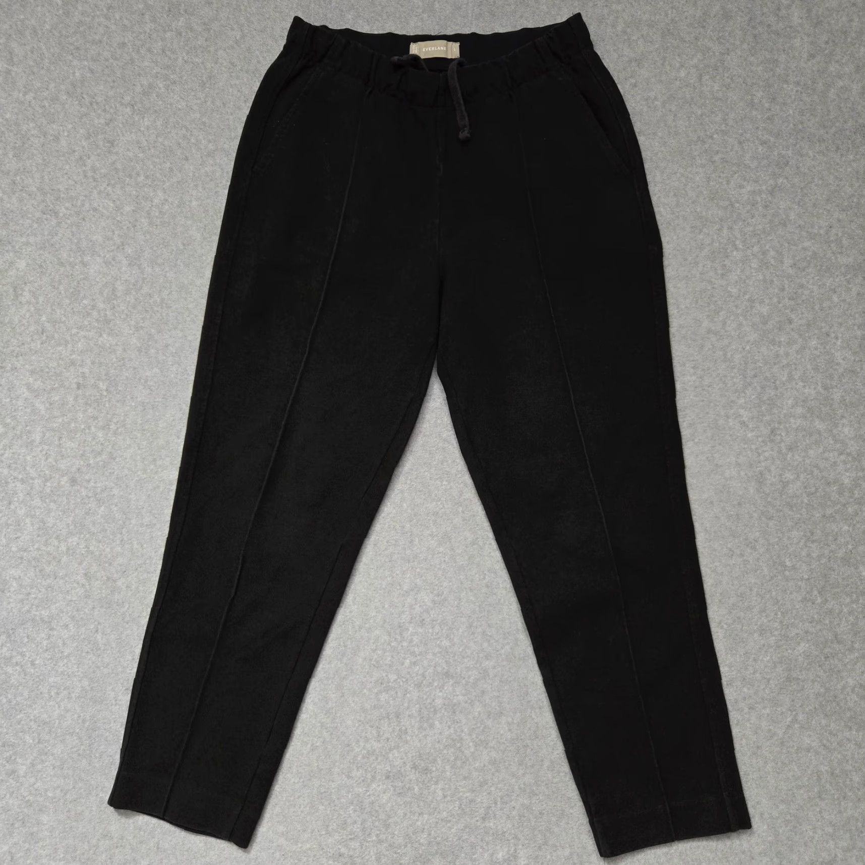 Everlane Everlane Pants Womens Small Black Elastic Waist Casual Drawstring Pocket Tapered Size 28" / US 6 / IT 42 - 2 Thumbnail