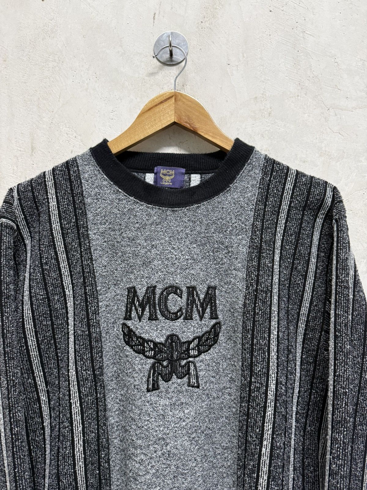 MCM Vintage MCM Legere Stripe Knit Sweatshirt Size US M / EU 48-50 / 2 - 2 Thumbnail