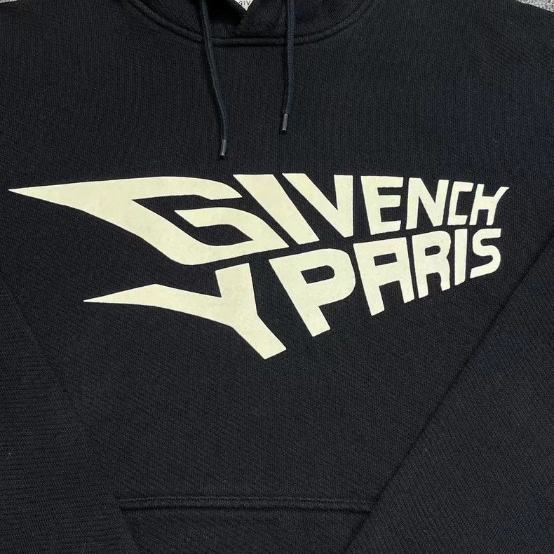 Givenchy Givenchy Black logo print hooded sweater Size US XL / EU 56 / 4 - 3 Thumbnail