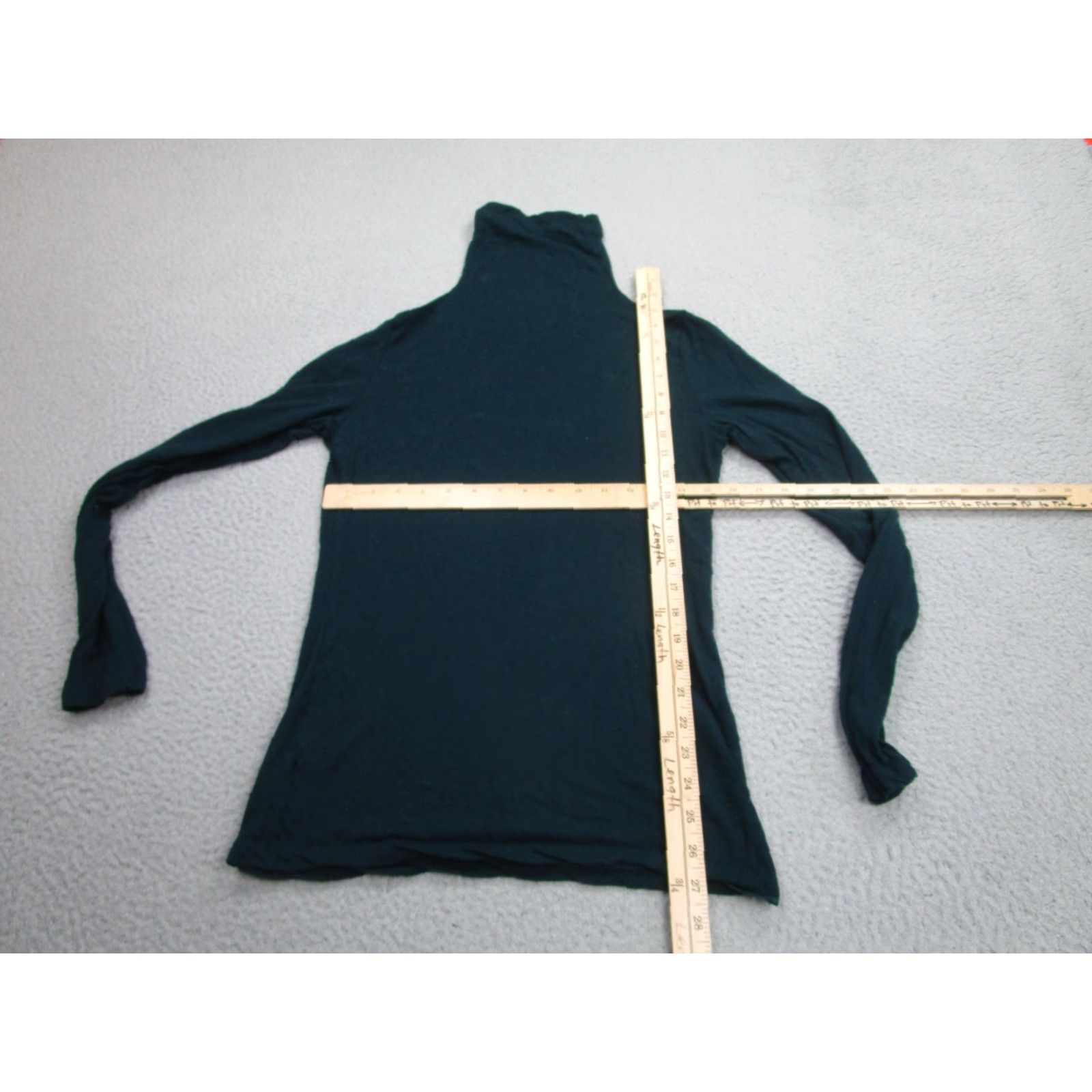 Club Monaco Club Monaco Sweater Womens Large Green Wool Blend Turtleneck Knit Layering Top Size L / US 10 / IT 46 - 5 Thumbnail