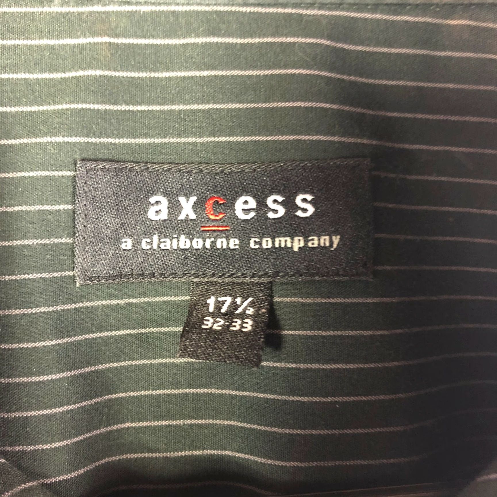 Vintage Axcess Mens 17.5 32-33 Green Long Sleeve Collared Button Up Shirt Size US XXL / EU 58 / 5 - 5 Thumbnail