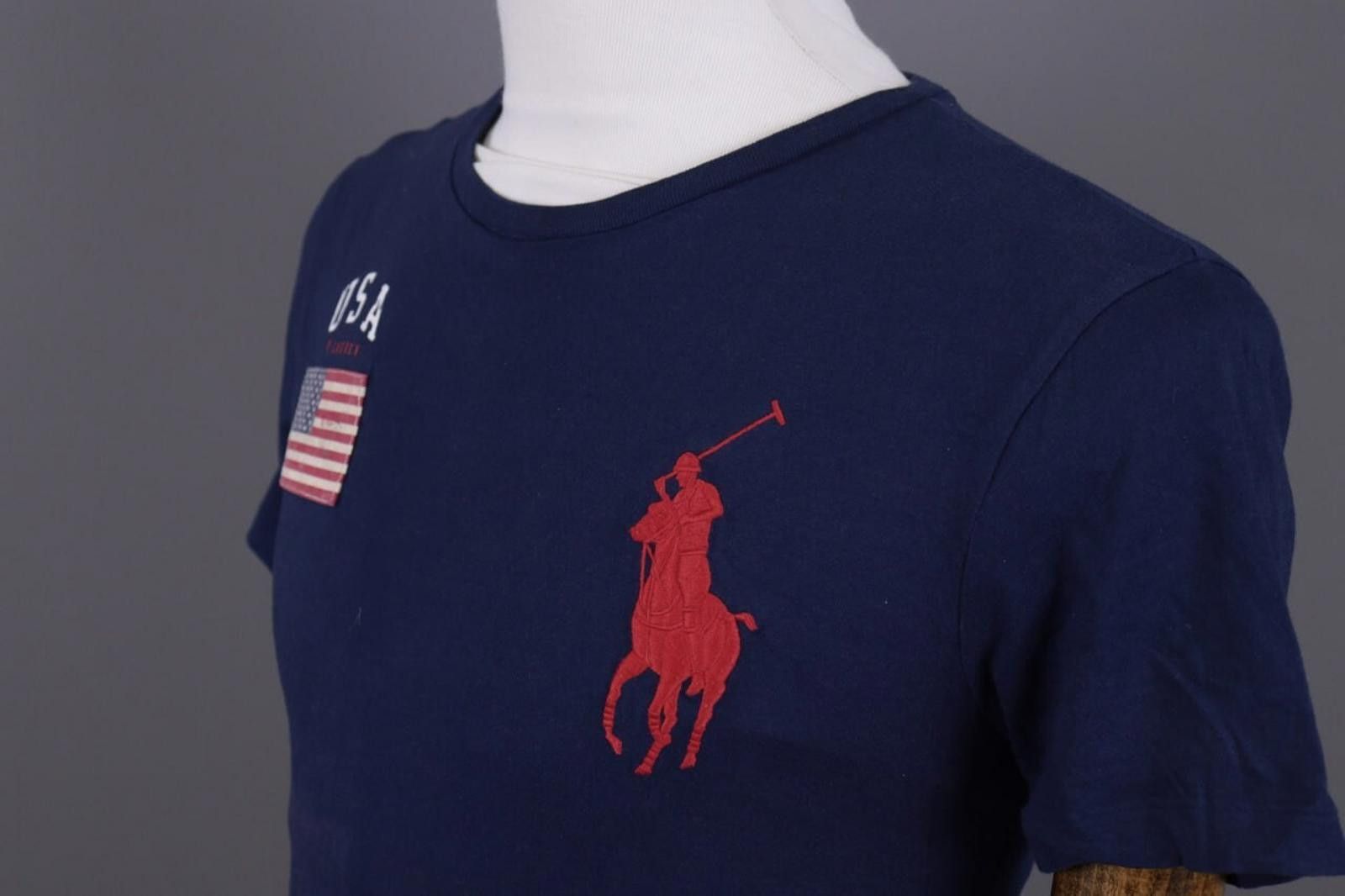Polo Ralph Lauren Polo Ralph Lauren Blue Big Pony USA Flag #3 T-Shirt Size S Size US S / EU 44-46 / 1 - 7 Thumbnail