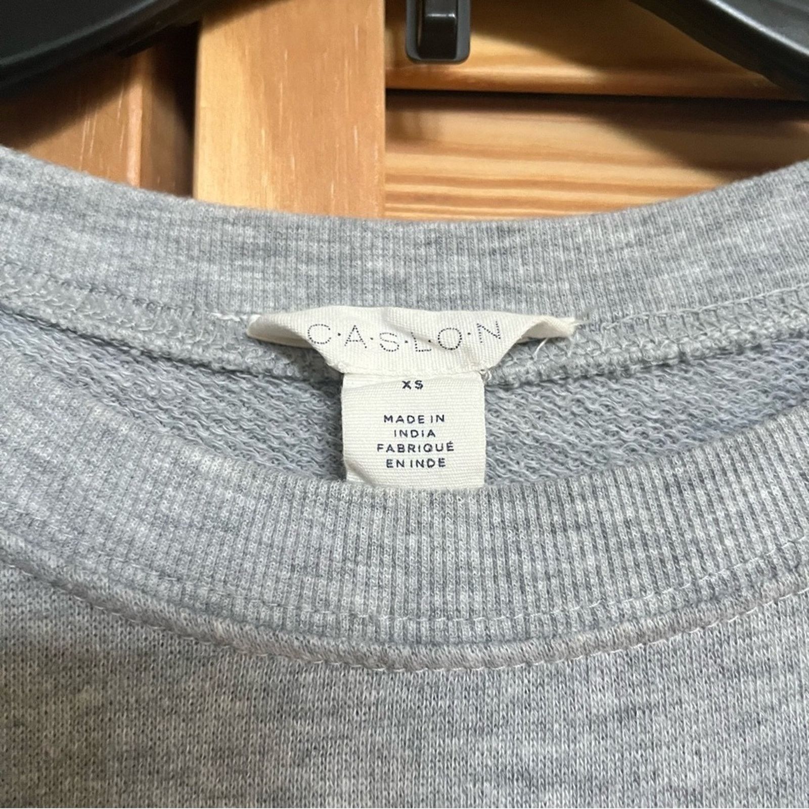 Other CASLON Women's Grey Round Neck Heavy Weight T-Shirt Size XS Size XS / US 0-2 / IT 36-38 - 2 Thumbnail