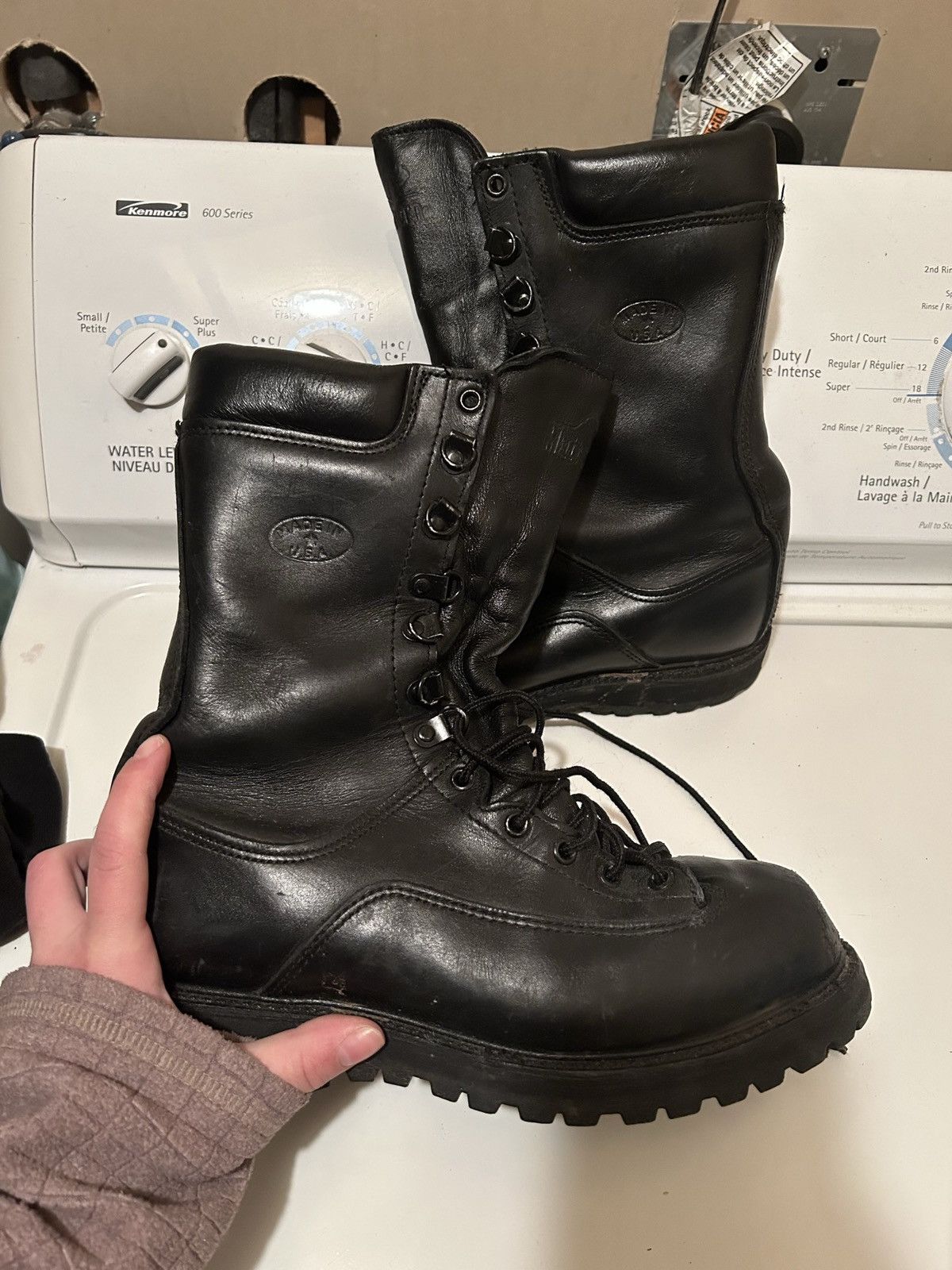 Vintage Made in USA high ankle leather military boots Size US 9 / EU 42 - 1 Thumbnail