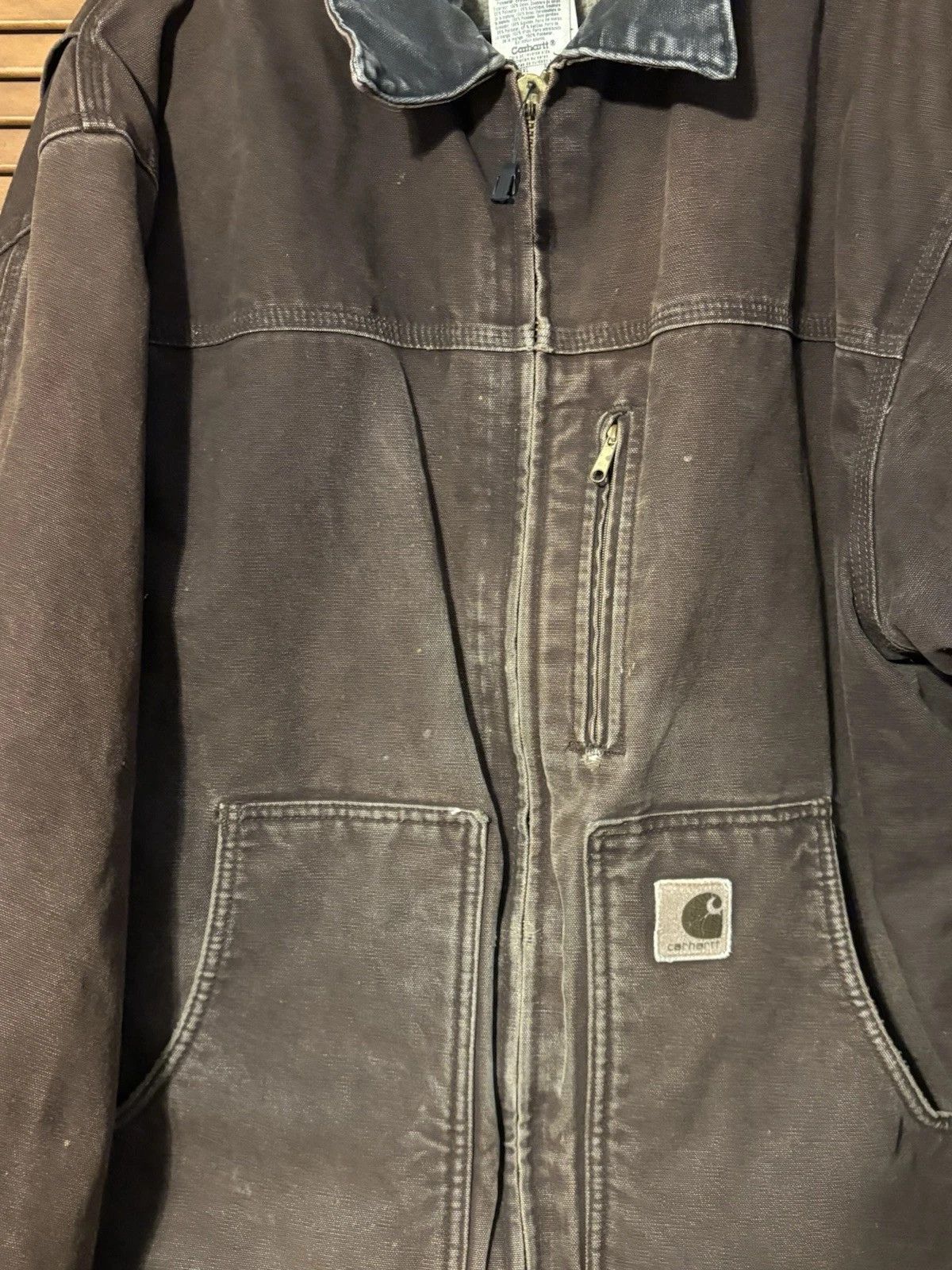 Carhartt Vintage 2XL Carhartt Sherpa-Lined Ridge Jacket C61 DKB Size US XXL / EU 58 / 5 - 2 Thumbnail