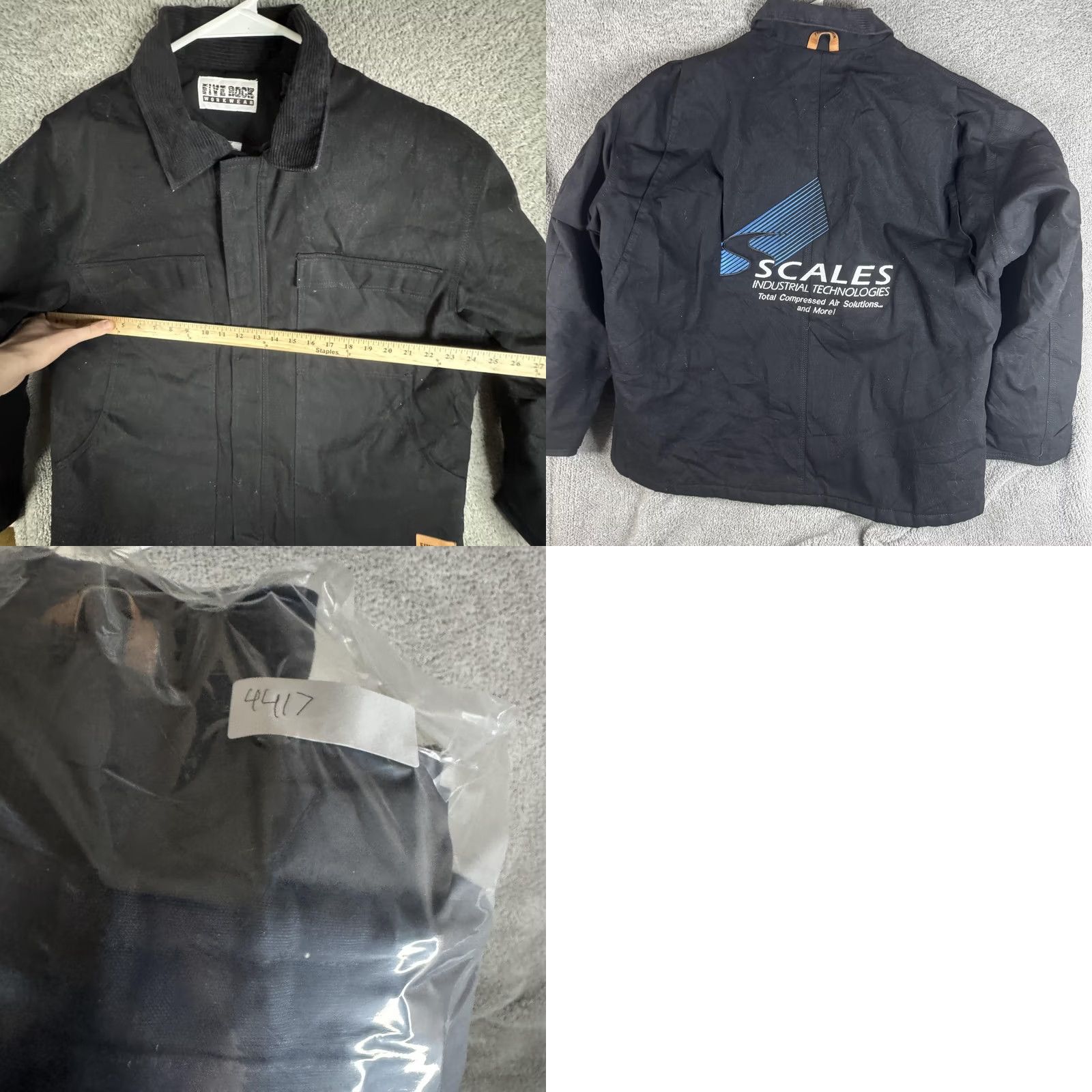 Logo 7 Five Rock Jacket Mens L Black Canvas Insulated Full Zip Pockets Logo Back Embroidered Workwear Quilted Outdoor Winter Size US L / EU 52-54 / 3 - 9 Thumbnail