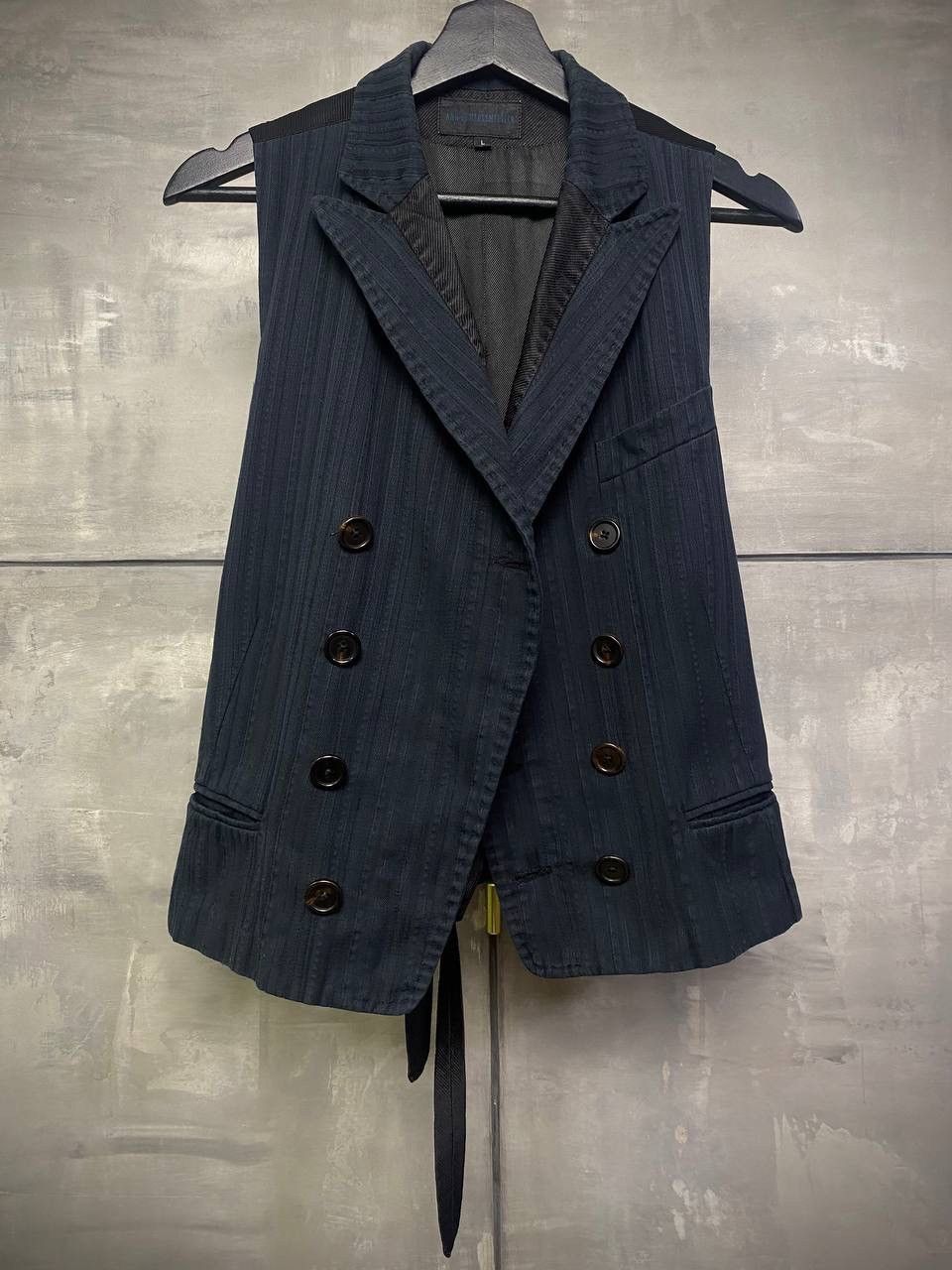 Ann Demeulemeester Cotton strap stripes vest L Size US L / EU 52-54 / 3 - 2 Thumbnail