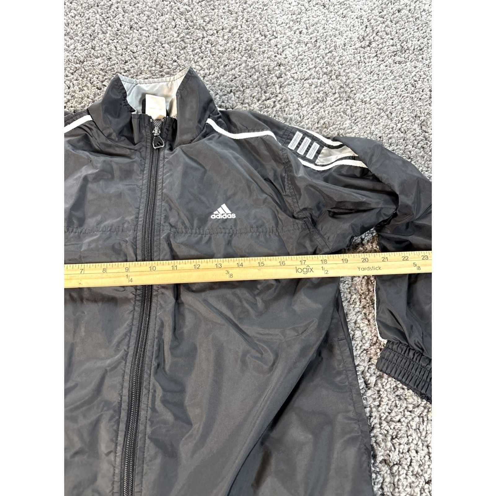 Adidas VINTAGE adidas Track Jacket Womens Medium Black Full Zip Windbreaker Y2K Jacket Womens M Black Track Jacket Windbreaker Adidas Full Zip Vintage Size M / US 6-8 / IT 42-44 - 3 Thumbnail